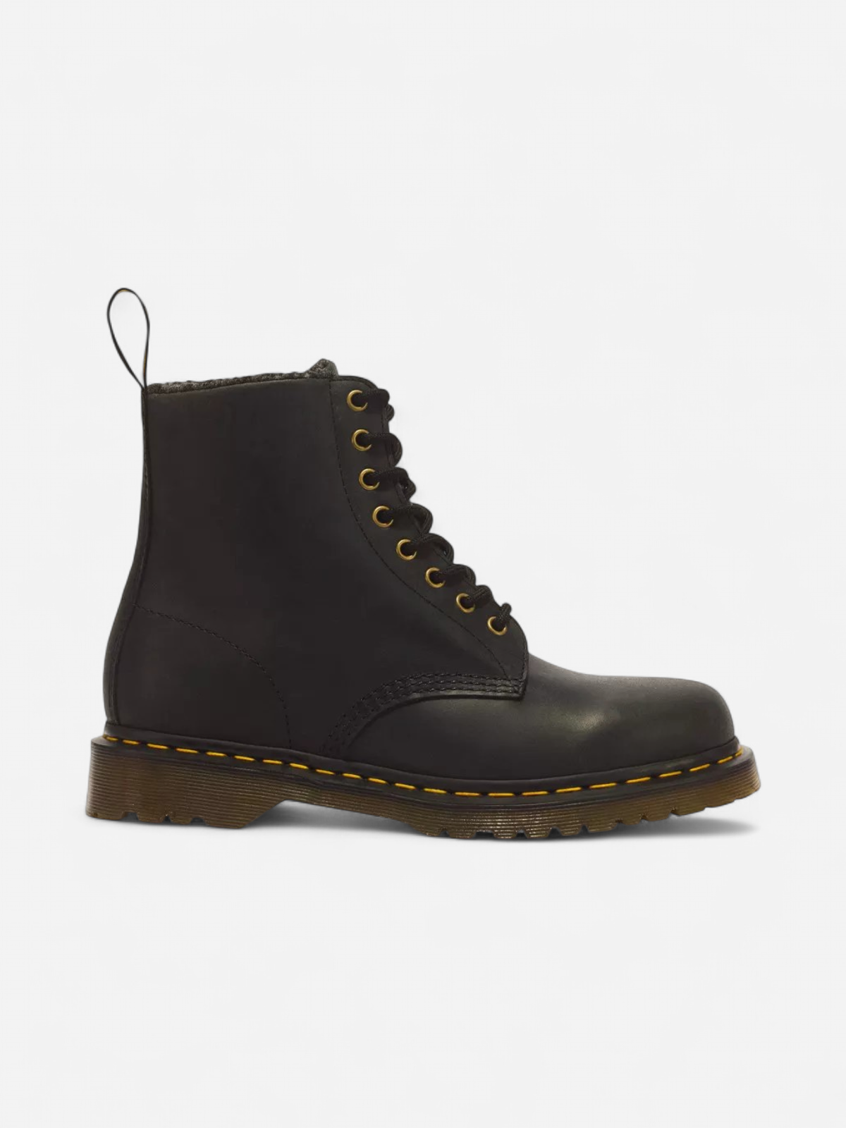 Dr. Martens miesten maiharit 1460 Faux Fur Lined Grizzly Leather Lace Up Boots, musta - Kekäle.fi