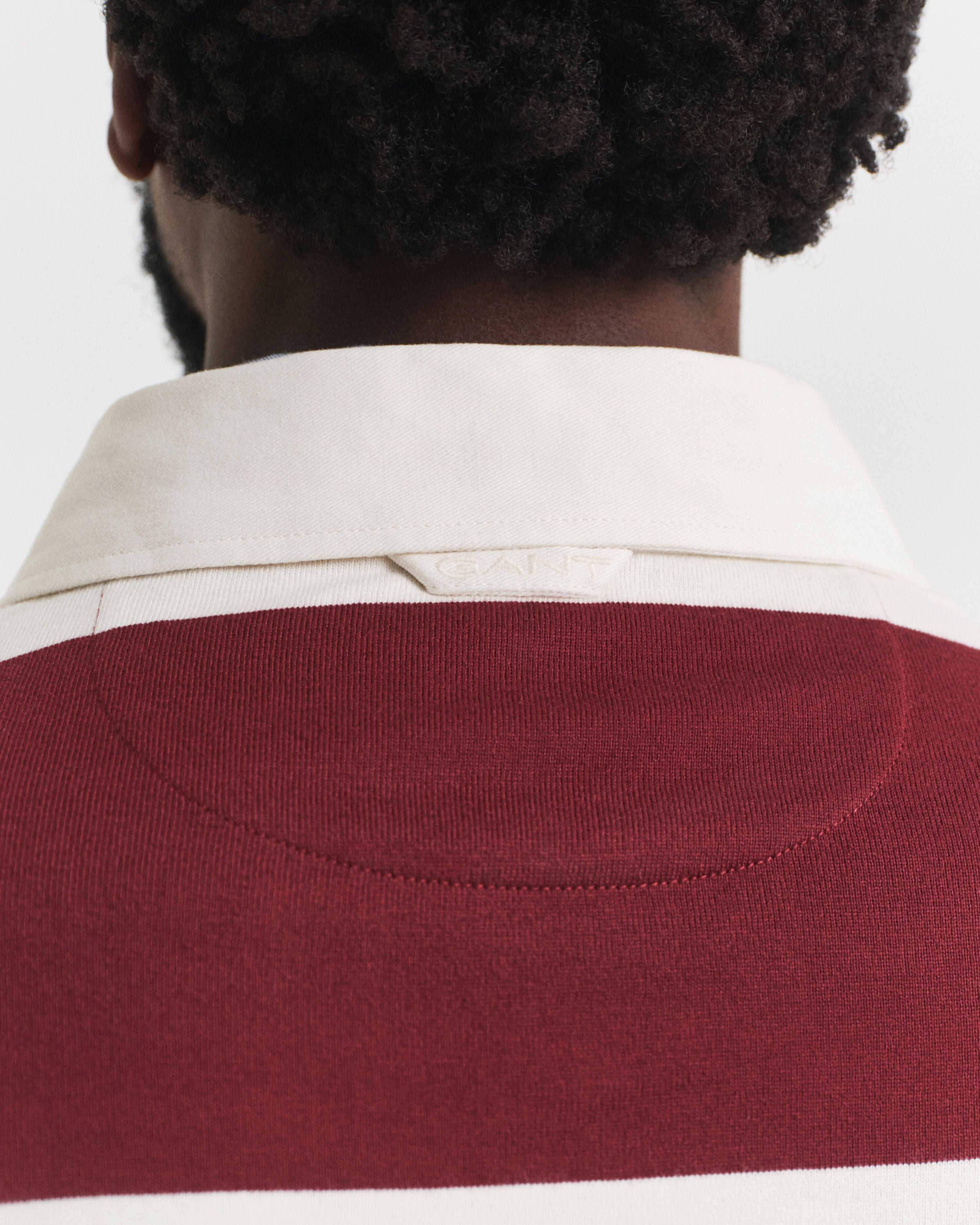 Gant miesten paita Striped Heavy Rugger, viininpunainen
