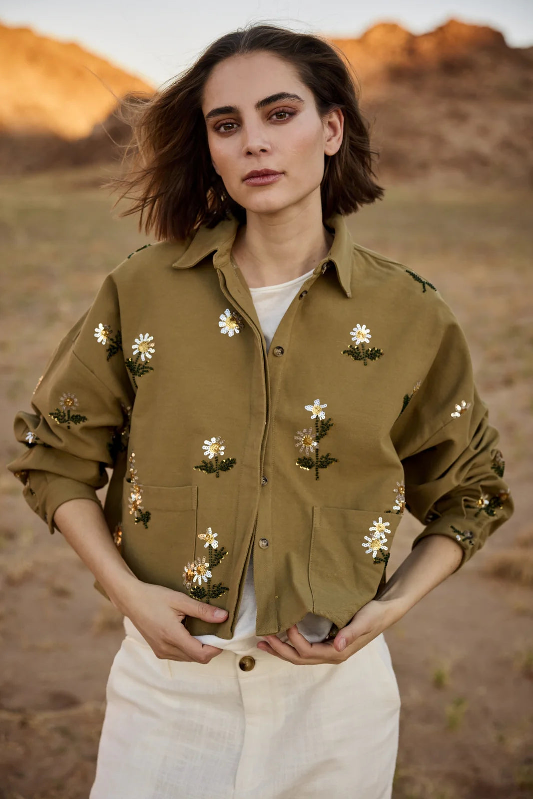 JcSophie naisten paitatakki Laura Jacket, khaki