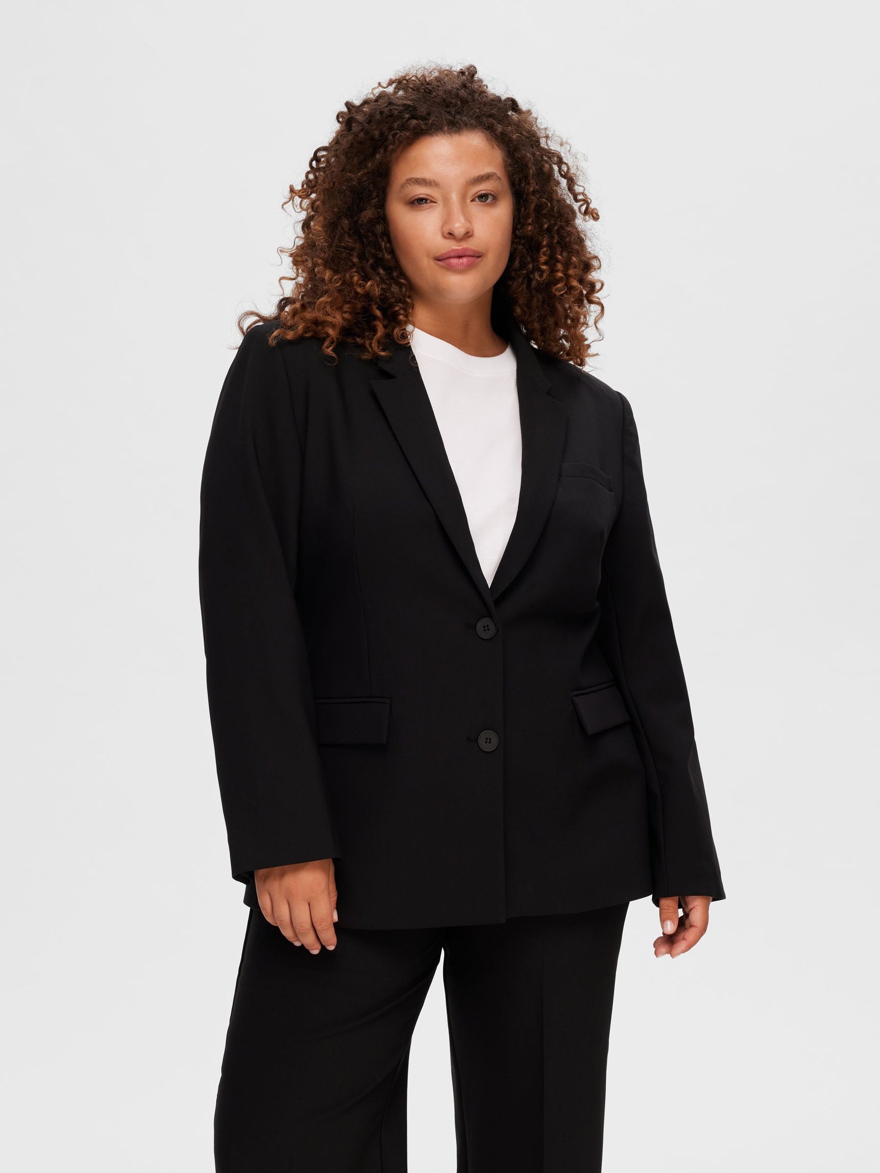 Selected Femme naisten bleiseri Classic Single-Breasted Blazer, musta