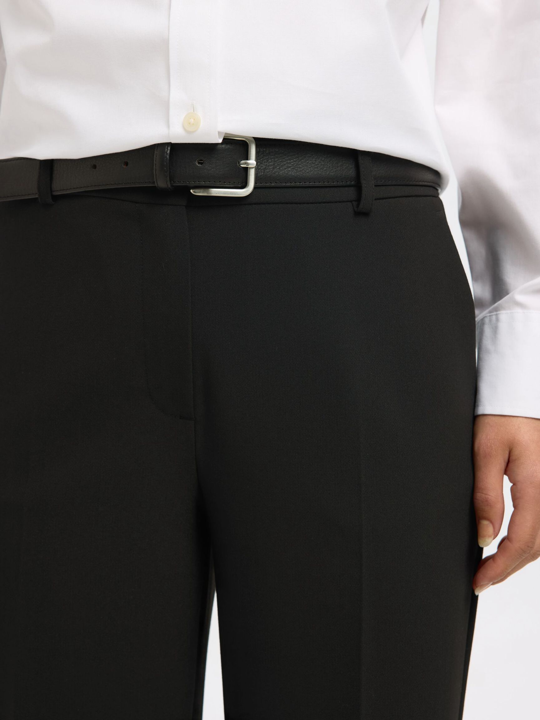 Selected Femme naisten housut SLWRITA MW Wide Pant, musta