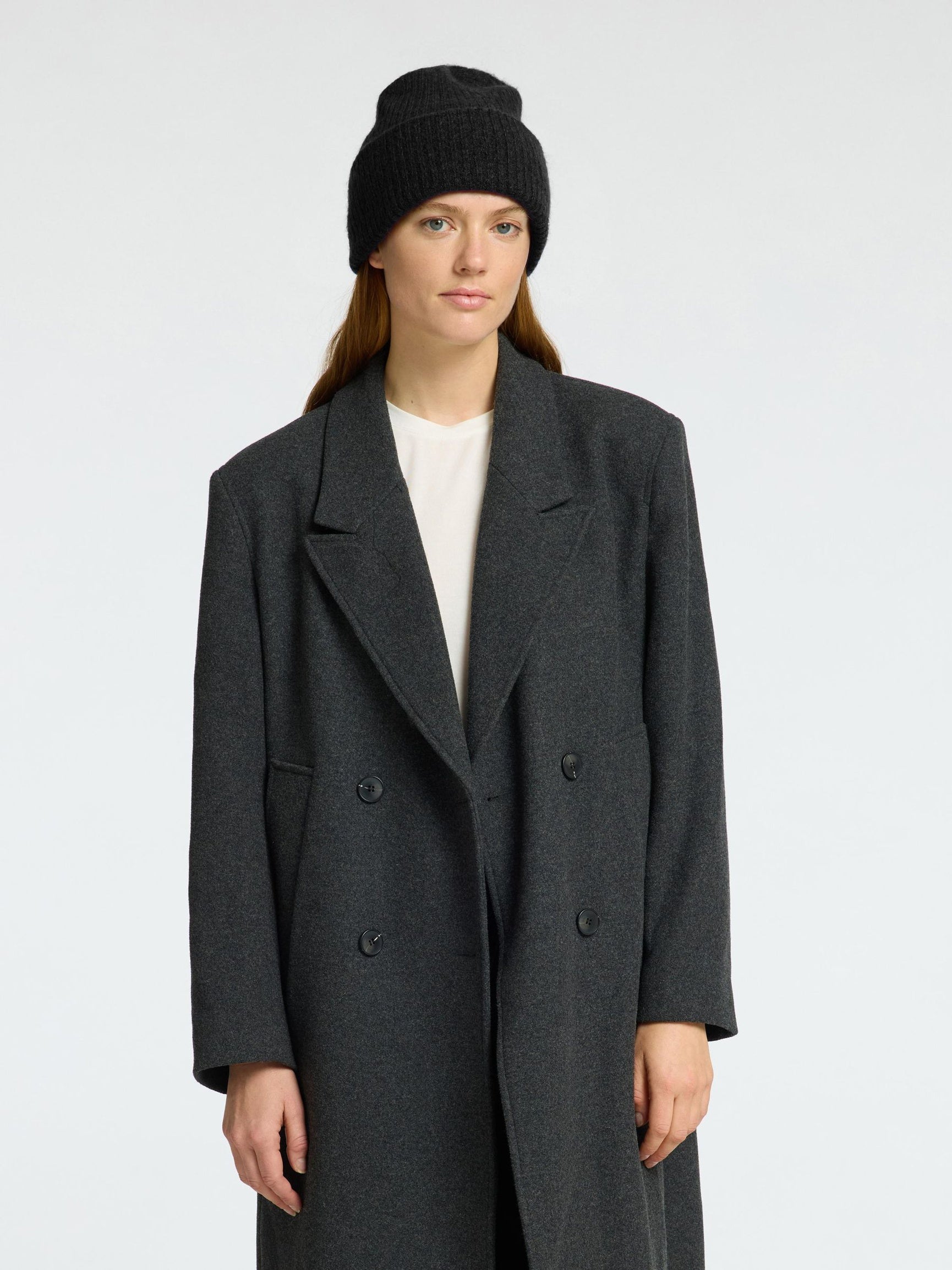 Selected Femme naisten pipo Slfmaline Knit Beanie, musta