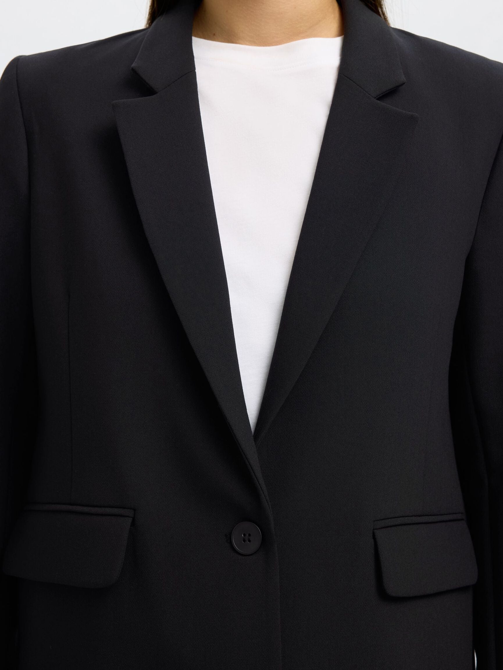 Selected Femme naisten bleiseri SLWRITA LS Relaxed Blazer, musta