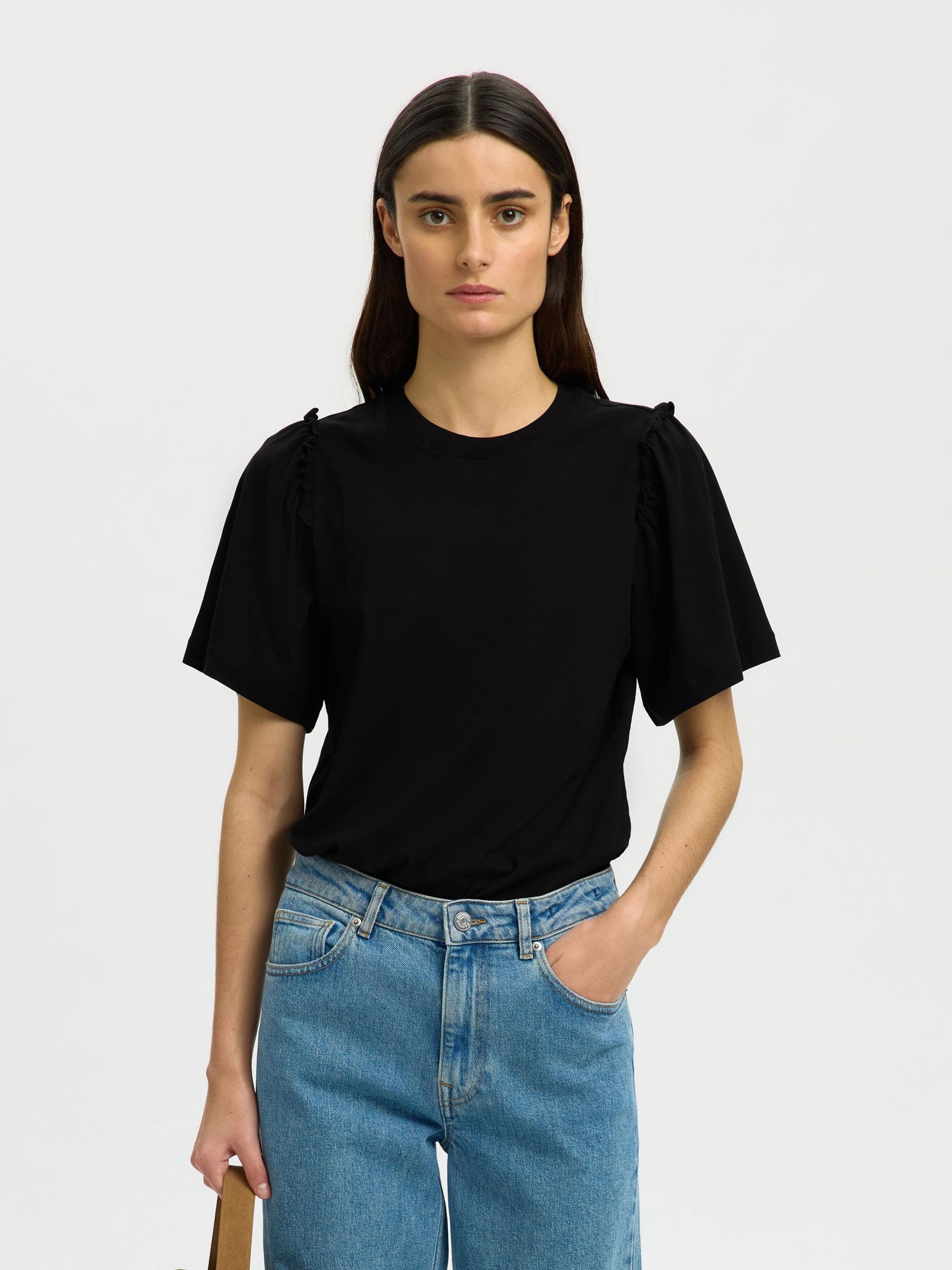 Selected Femme naiset T-paita Penelope, musta