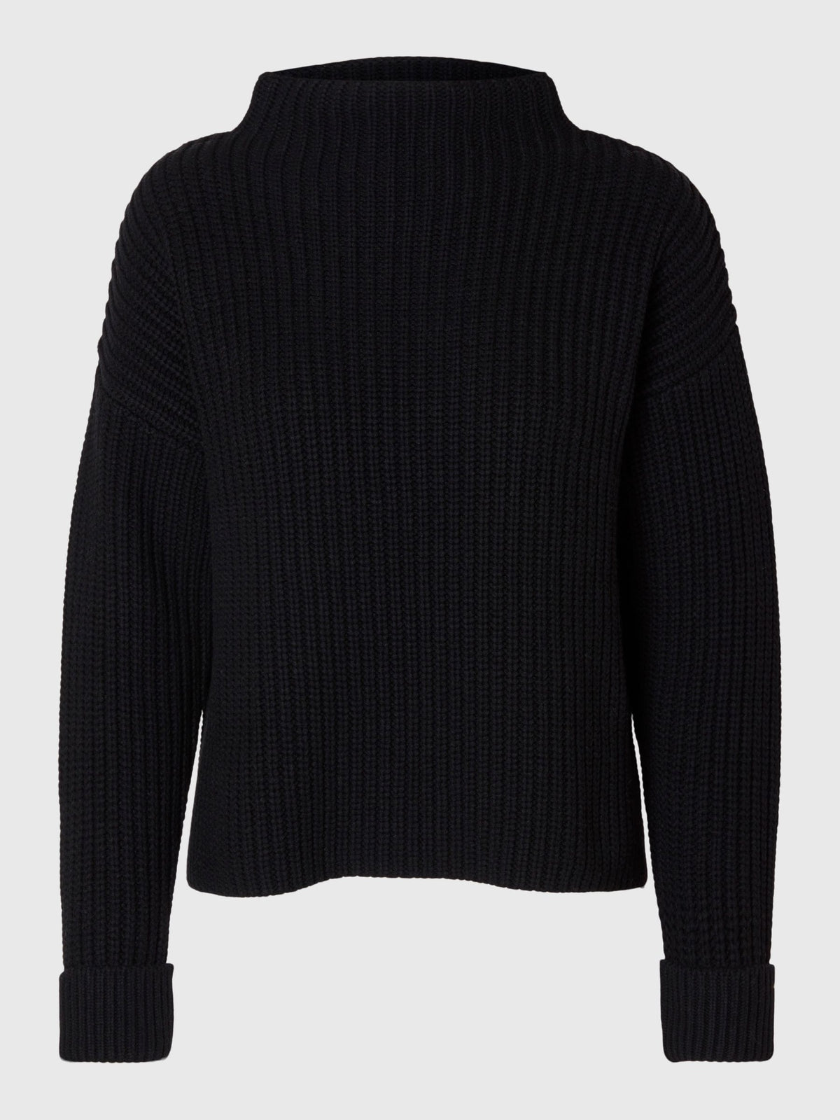 Selected Femme naisten neulepusero SLFSELMA SUS LS KNIT PULLOVER NOOS, musta