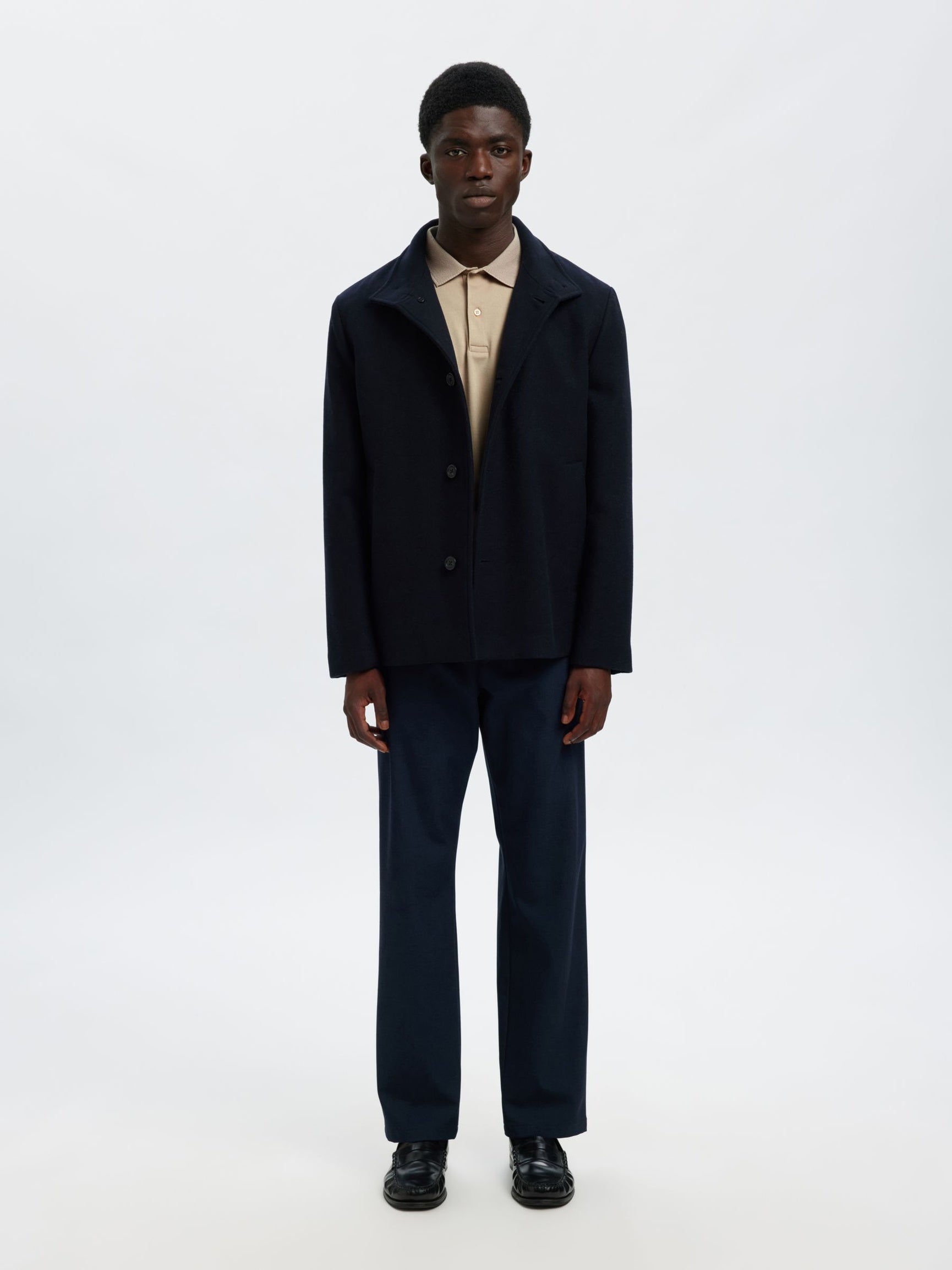 Selected miesten pikeepaita SLHFAVE Button Ss Polo Noos, Oatmeal