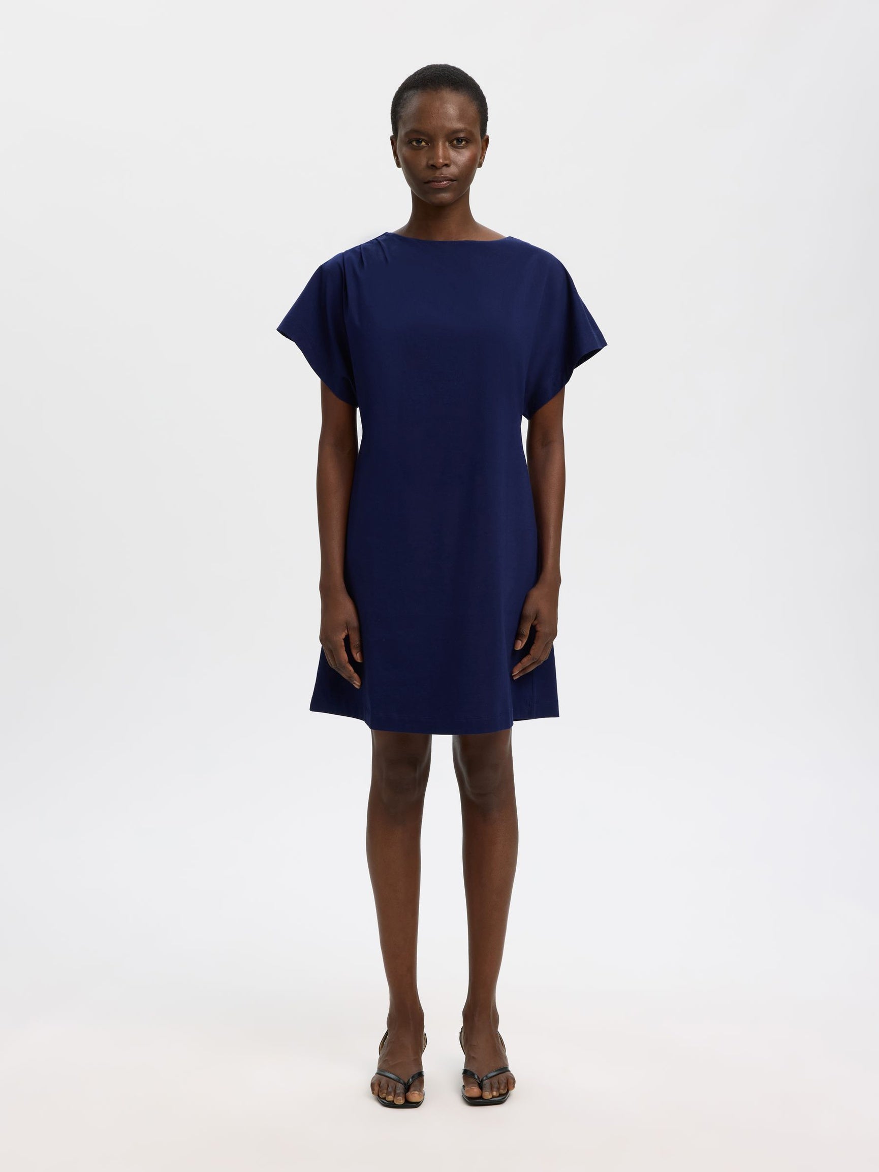 Selected Femme mekko Slfcalli SS Short Dress, Ocean Cavern