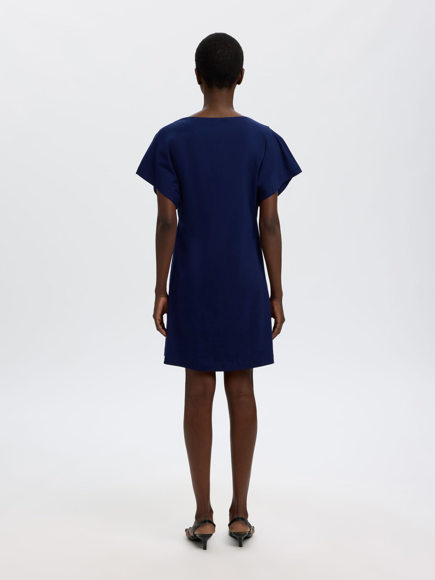 Selected Femme mekko Slfcalli SS Short Dress, Ocean Cavern