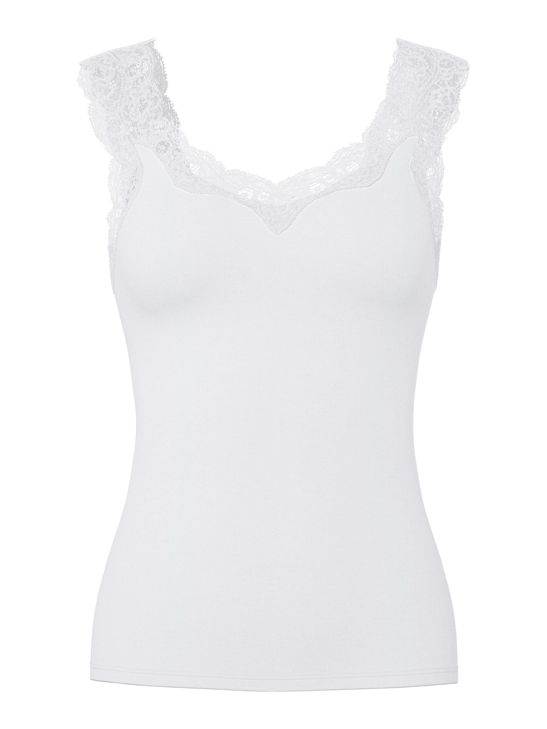 Pieces naisten toppi PCBARBERA LACE TOP JRS NOOS, valkoinen