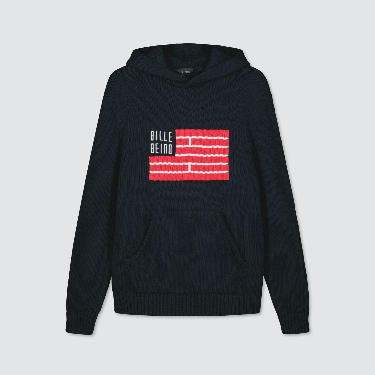 Billebeino huppari FLAG KNIT HOODIE, tummansininen