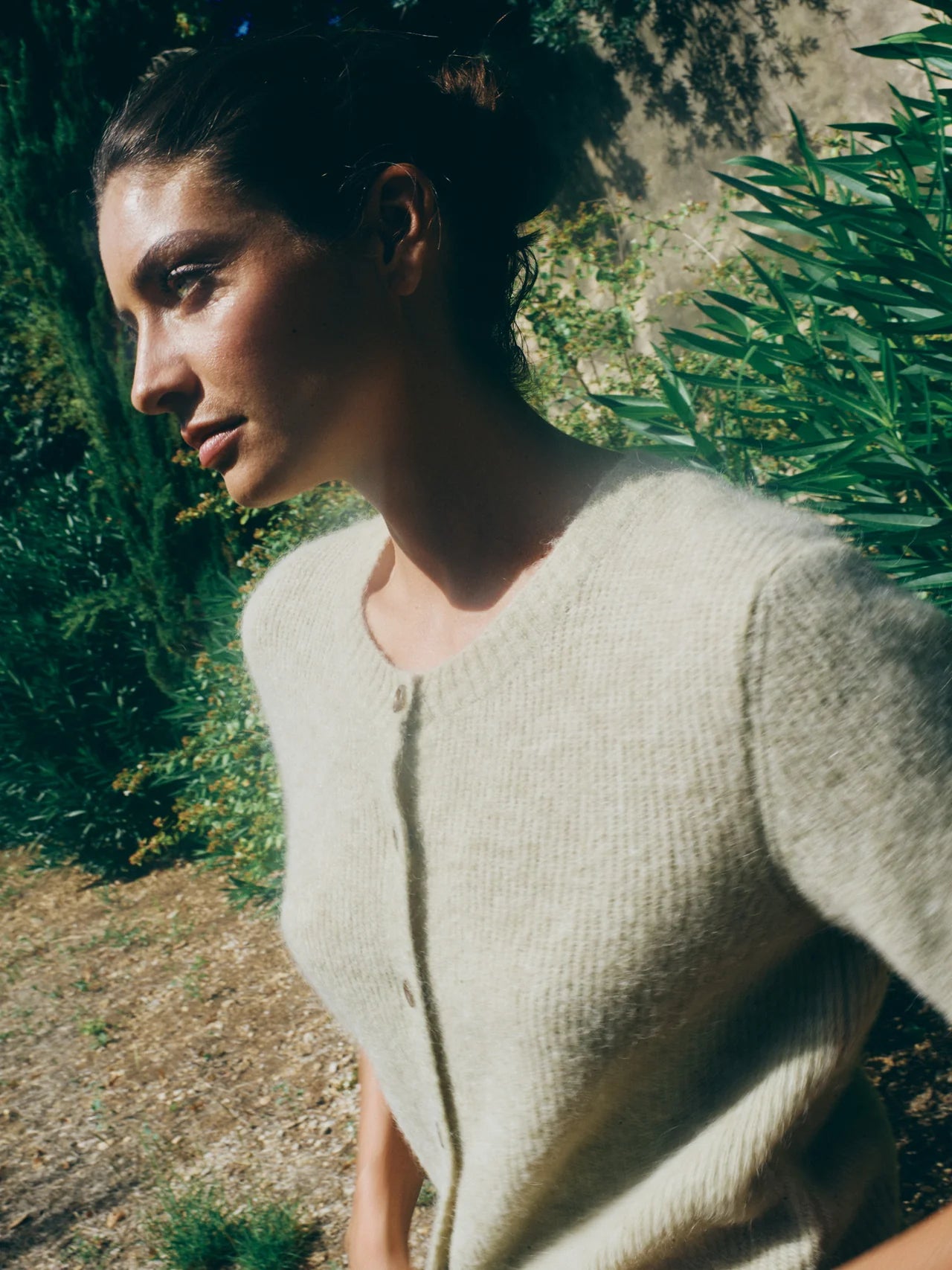 Mos Mosh naisten neuletakki Thora SS Cardigan, twill