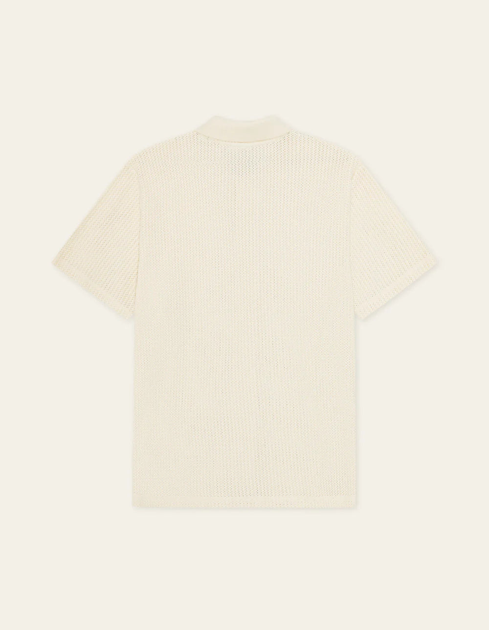 Les Deux miesten lyhythihainen kauluspaita Pointelle SS Shirt, luonnonvalkoinen