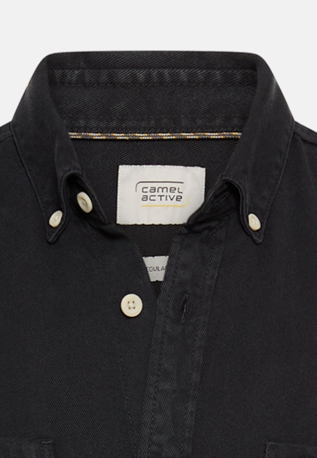 Camel Active miesten kauluspaita Tencel LS Shirt, musta