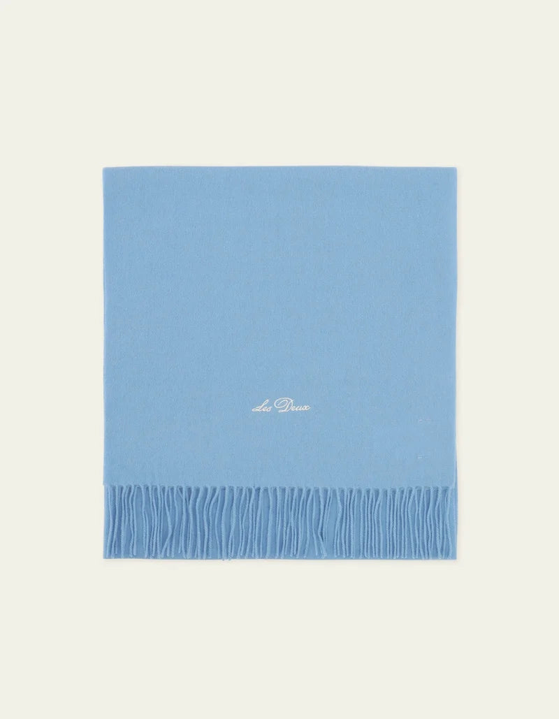 Les Deux miesten huivi Signature Solid Scarf, vaaleansininen