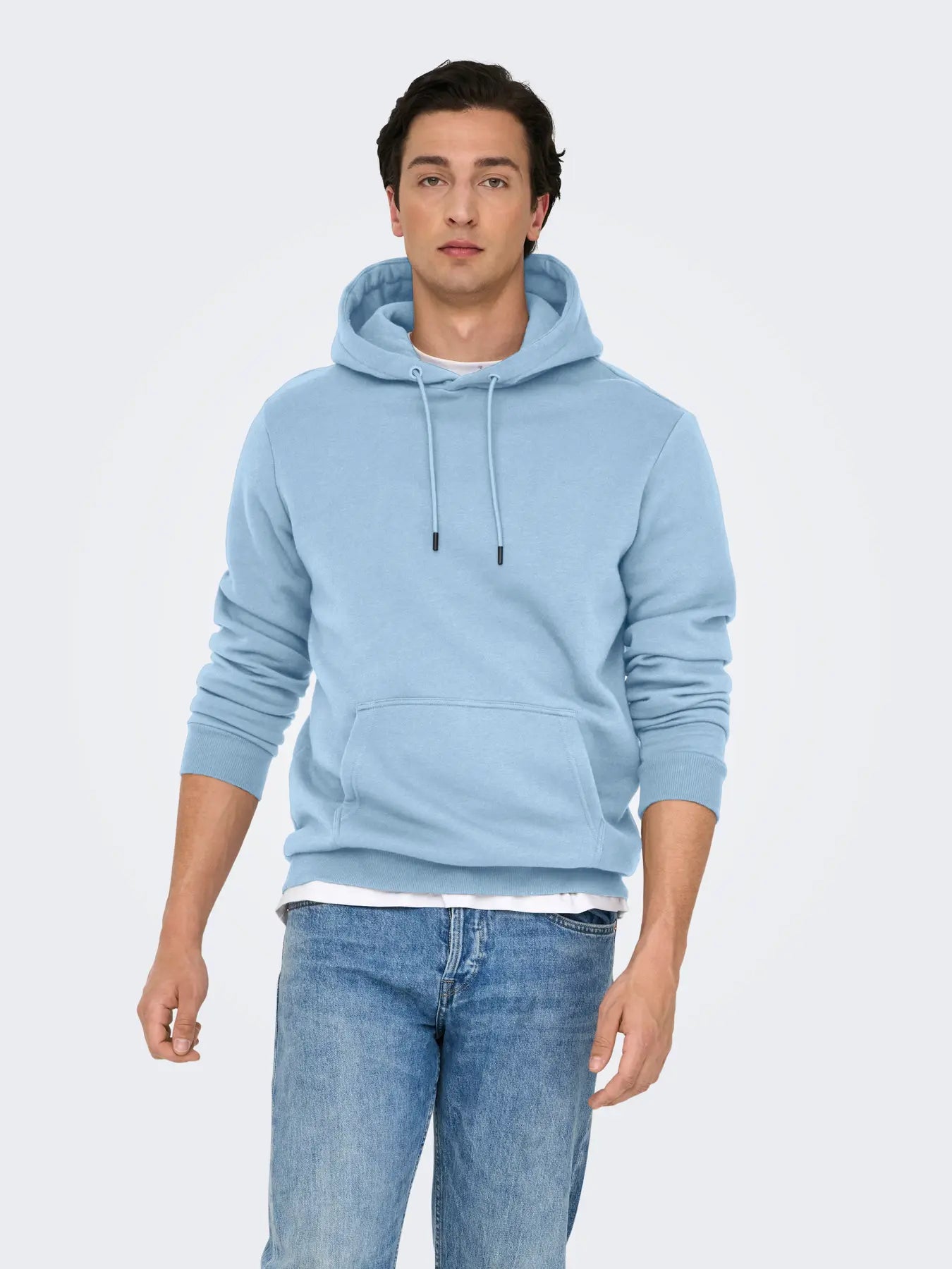 Only and Sons miesten huppari ONSCERES Hoodie Sweat, vaaleansininen
