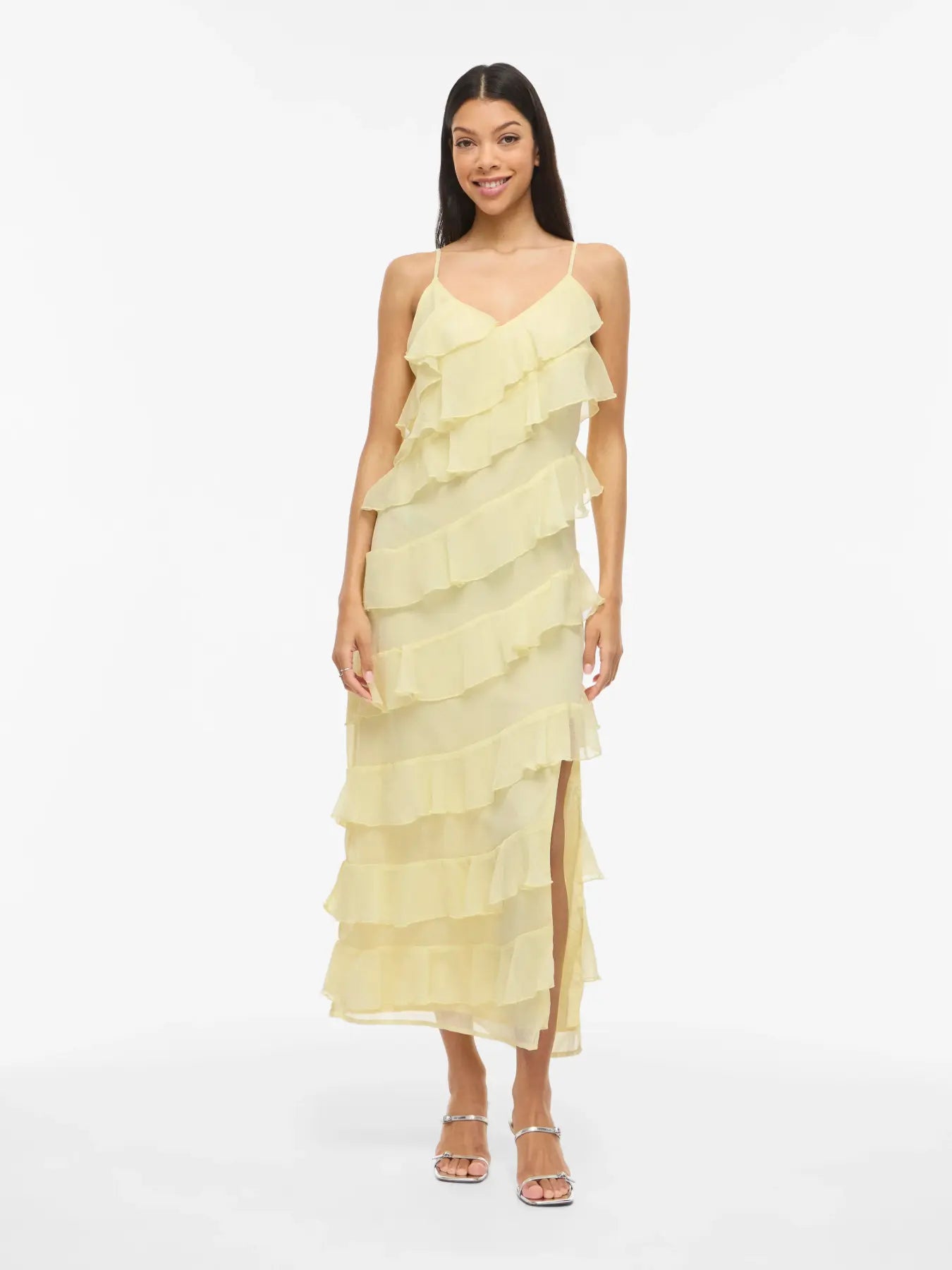 Vila mekko Viluna Strap Ankle Dress, pastellinkeltainen
