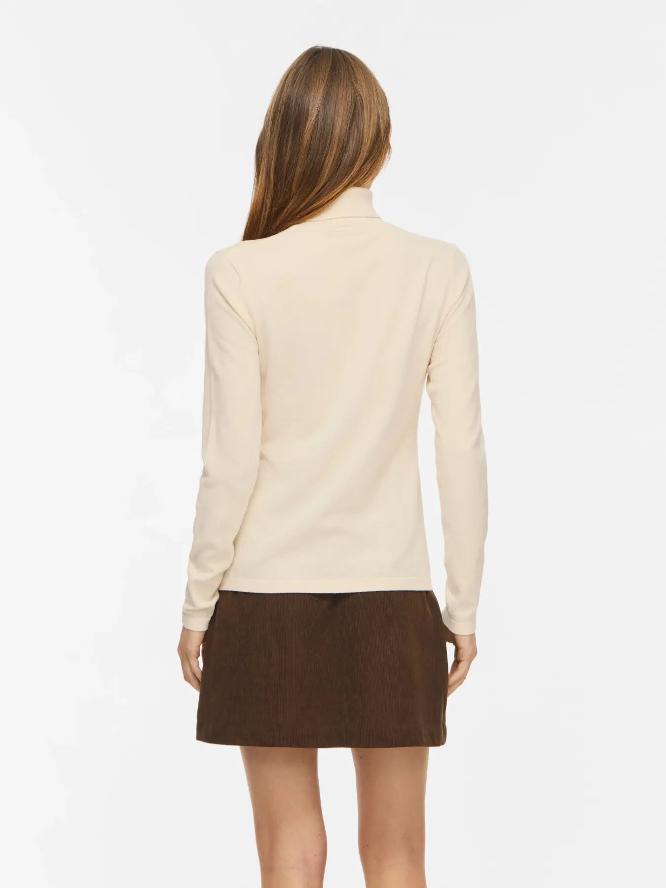 Vila naisten neulepusero Vimalu Rollneck, Sandshell Melange