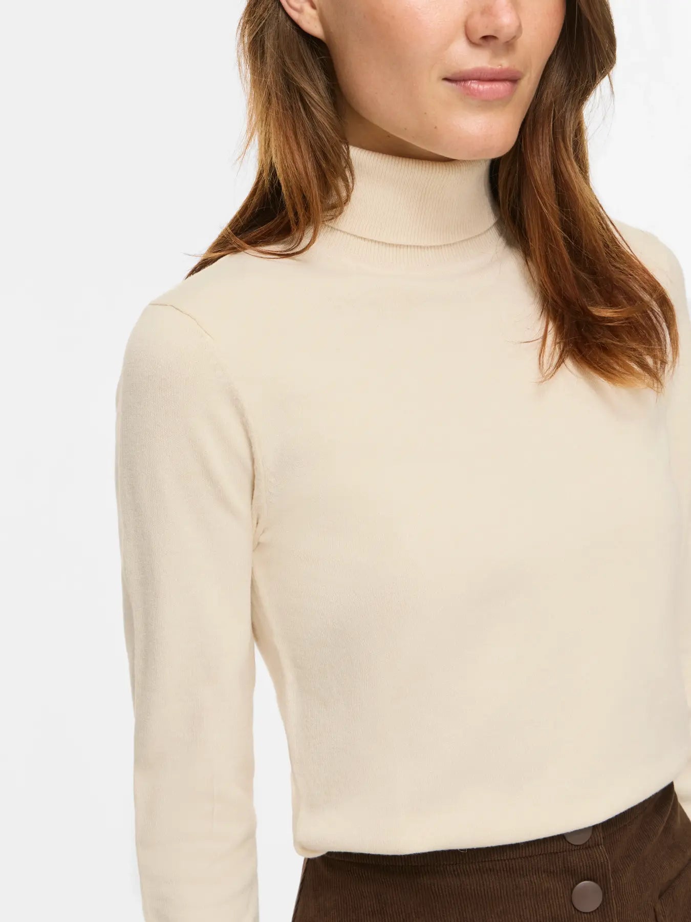 Vila naisten neulepusero Vimalu Rollneck, Sandshell Melange