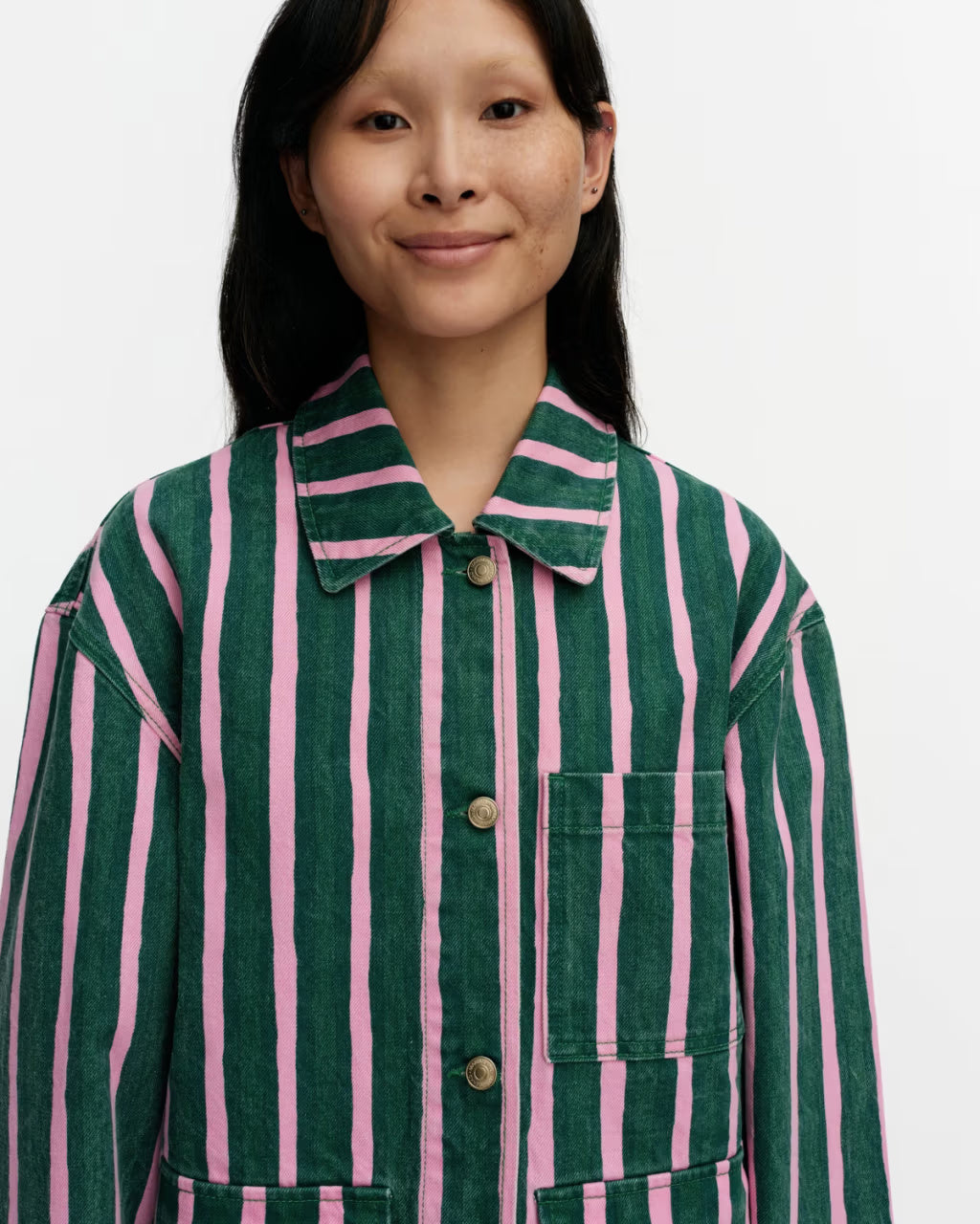 Marimekko farkkutakki Poweri Piccolo Kioski takki, vihreä raita