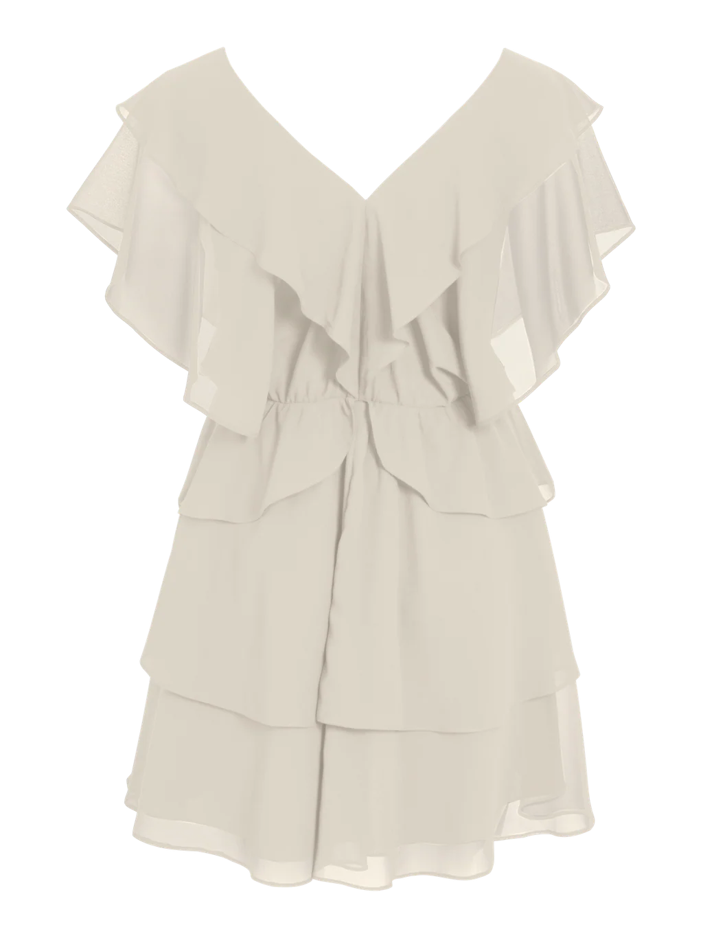 Vila naisten mekko Vifalia Short Sleeved Short Dress, Birch