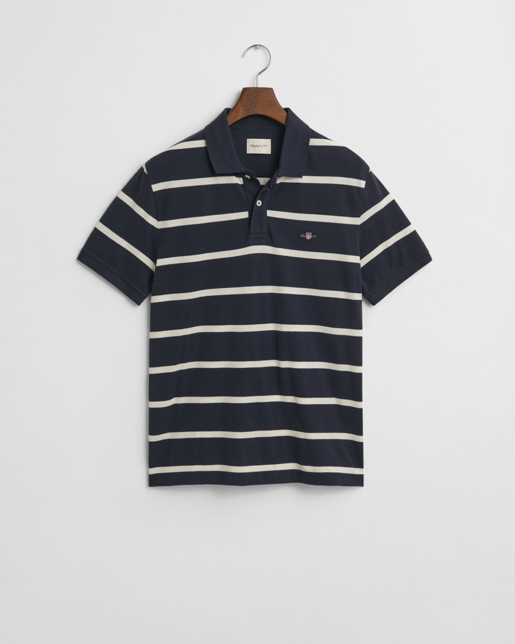 Gant miesten Pikeepaita Striped Polo Shirt, raidallinen sininen
