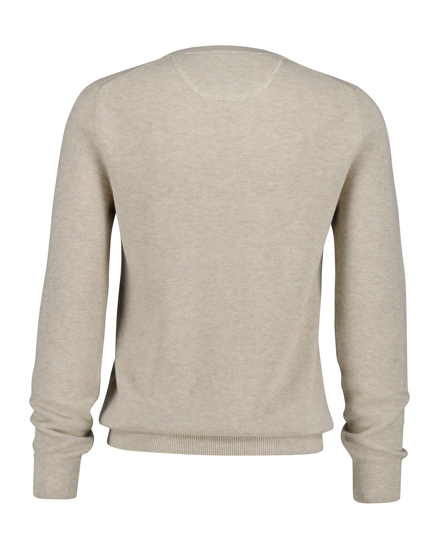 Gant miesten neulepusero Cotton Pique C-Neck, beige
