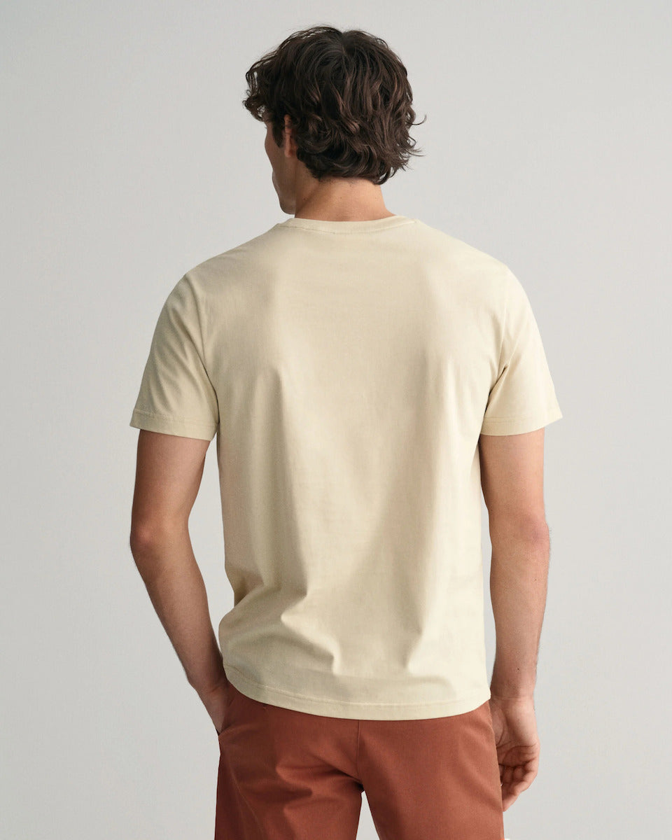Gant miesten t-paita K Reg Archive Shield EMB SS T-Shirt, beige
