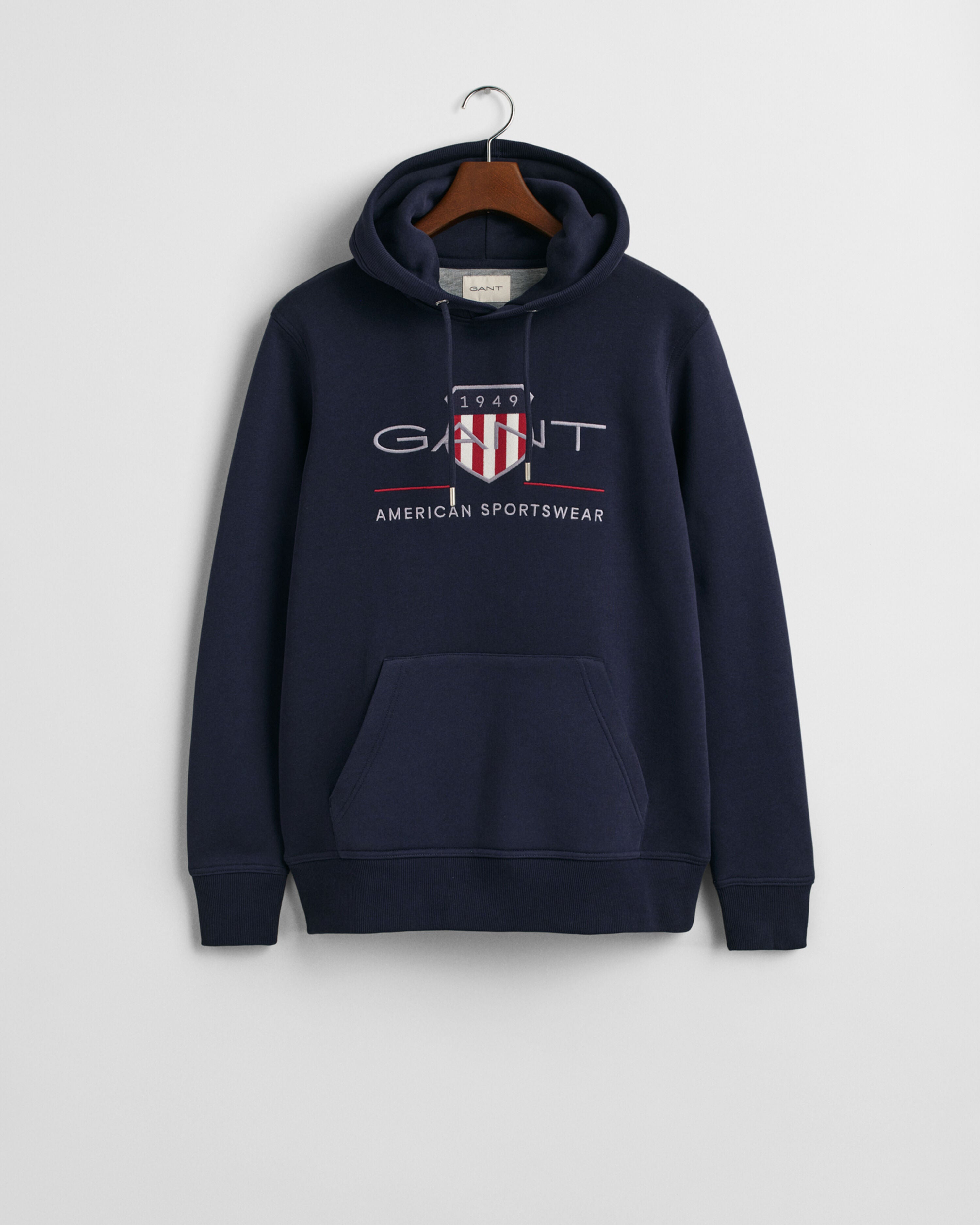 Gant miesten collegepusero, REG ARCHIVE SHIELD HOODIE TUMMANSININEN