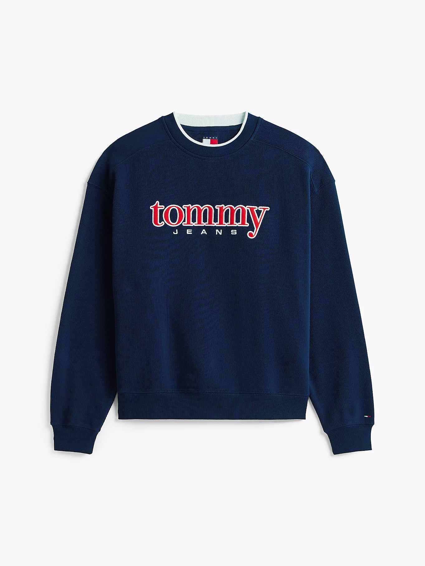 Tommy Jeans miesten collegepaita TJM 90S TEXTURE GRAPHIC CREW, tummansininen