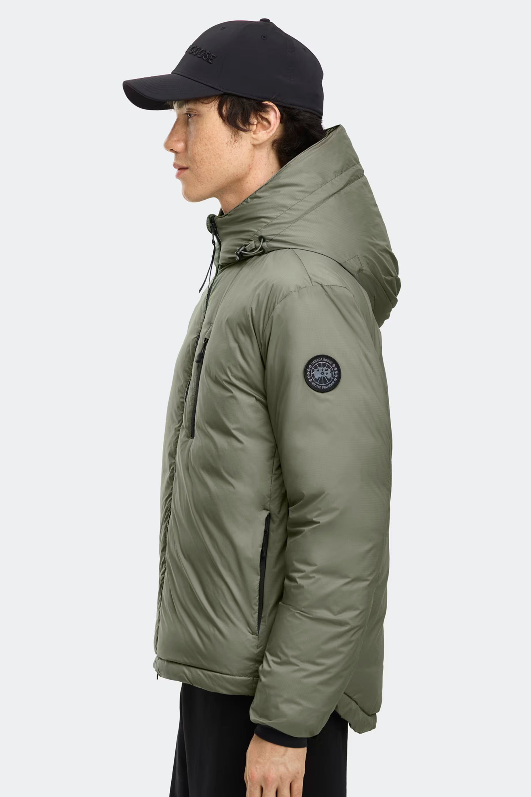 LODGE HOODY - R - BLACK DISC TUMMANVIHREÄ