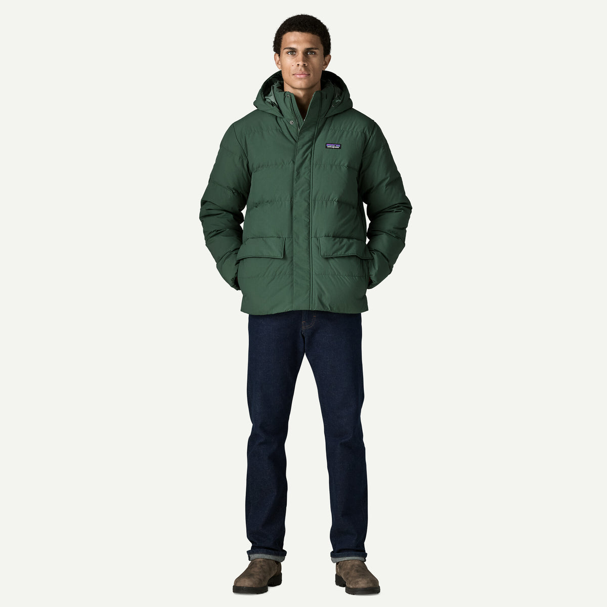 Patagonia miesten untuvatakki Sisar Down Hoody Jacket, tummanvihreä