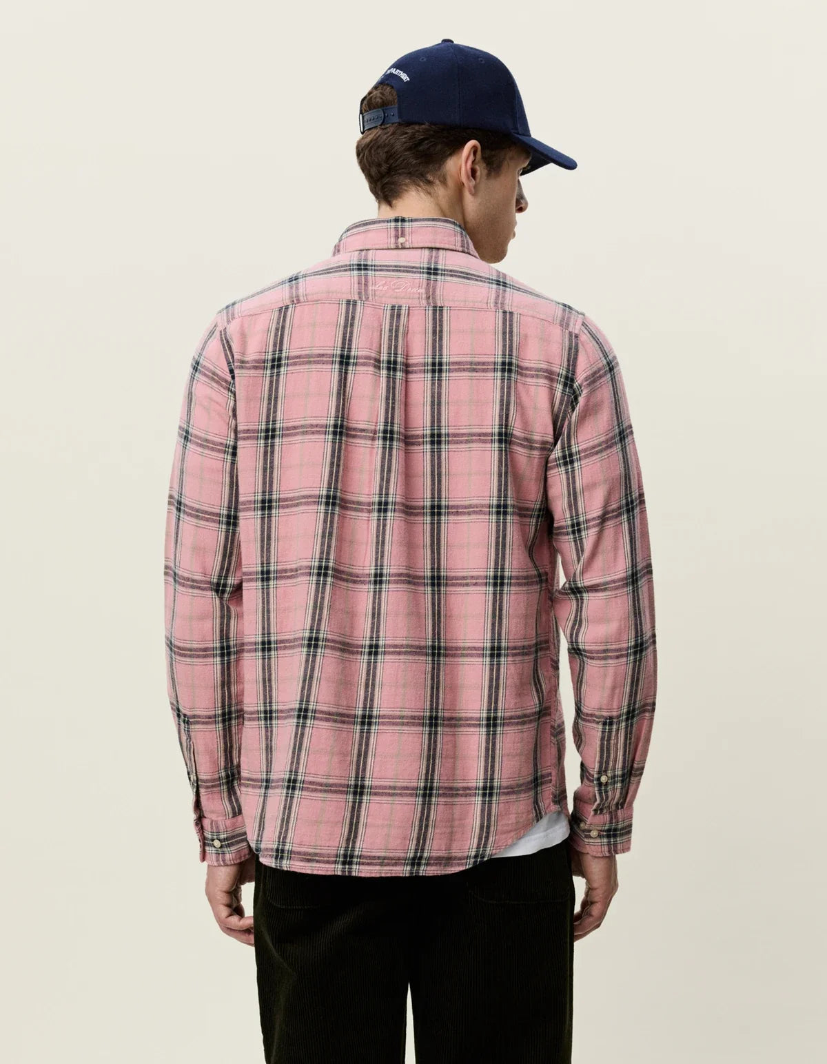 Les Deux miesten kauluspaita Vintage Check Shirt, pinkki ruutu