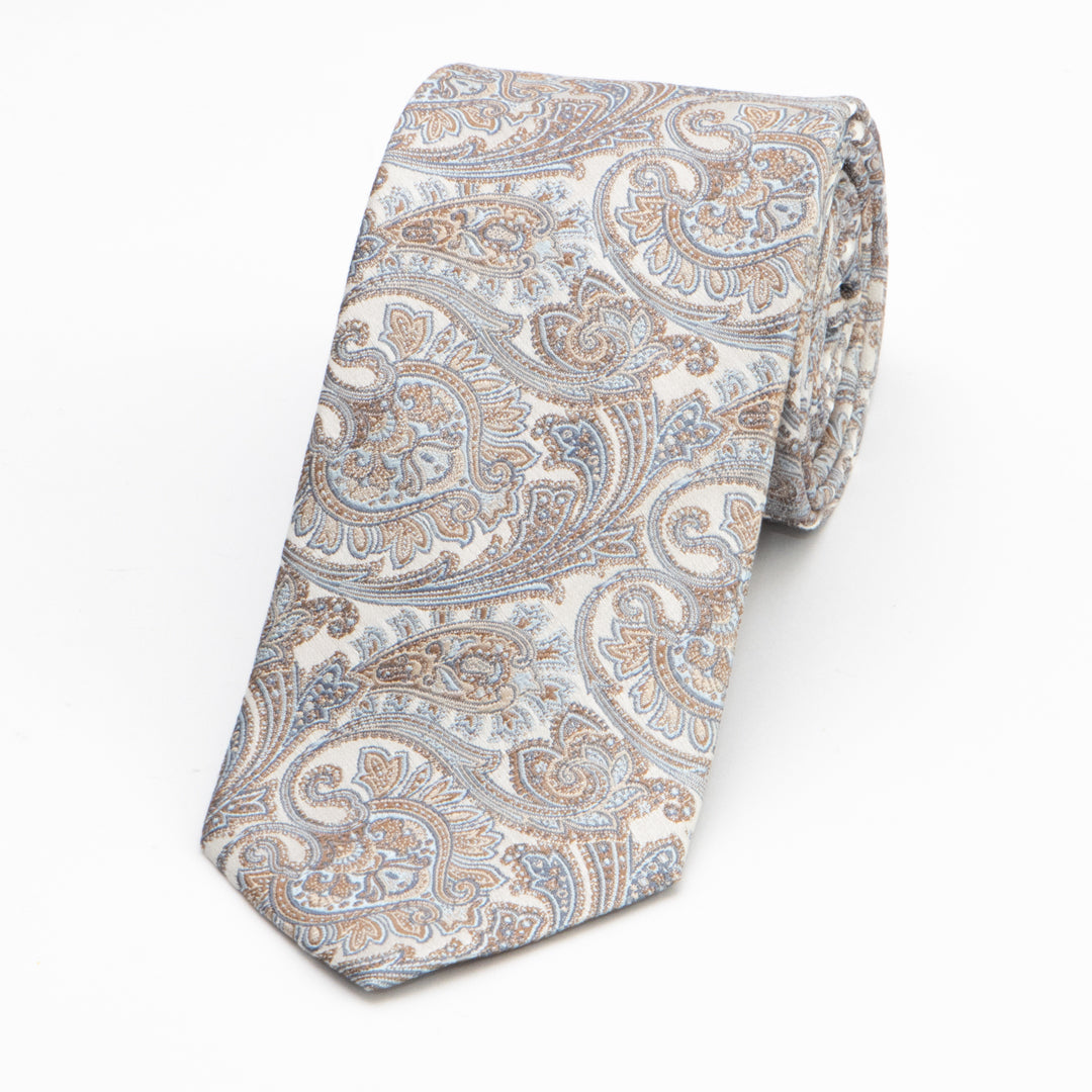 Matex silkkisolmio, sini-ruskea kuosillinen