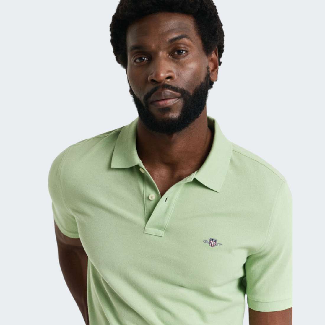 Gant miesten pikeepaita Shield Piqué Polo Shirt, omenanvihreä