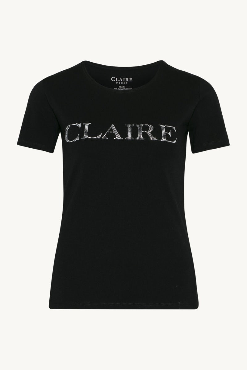 Claire naisten T-paita Allison Logo, musta