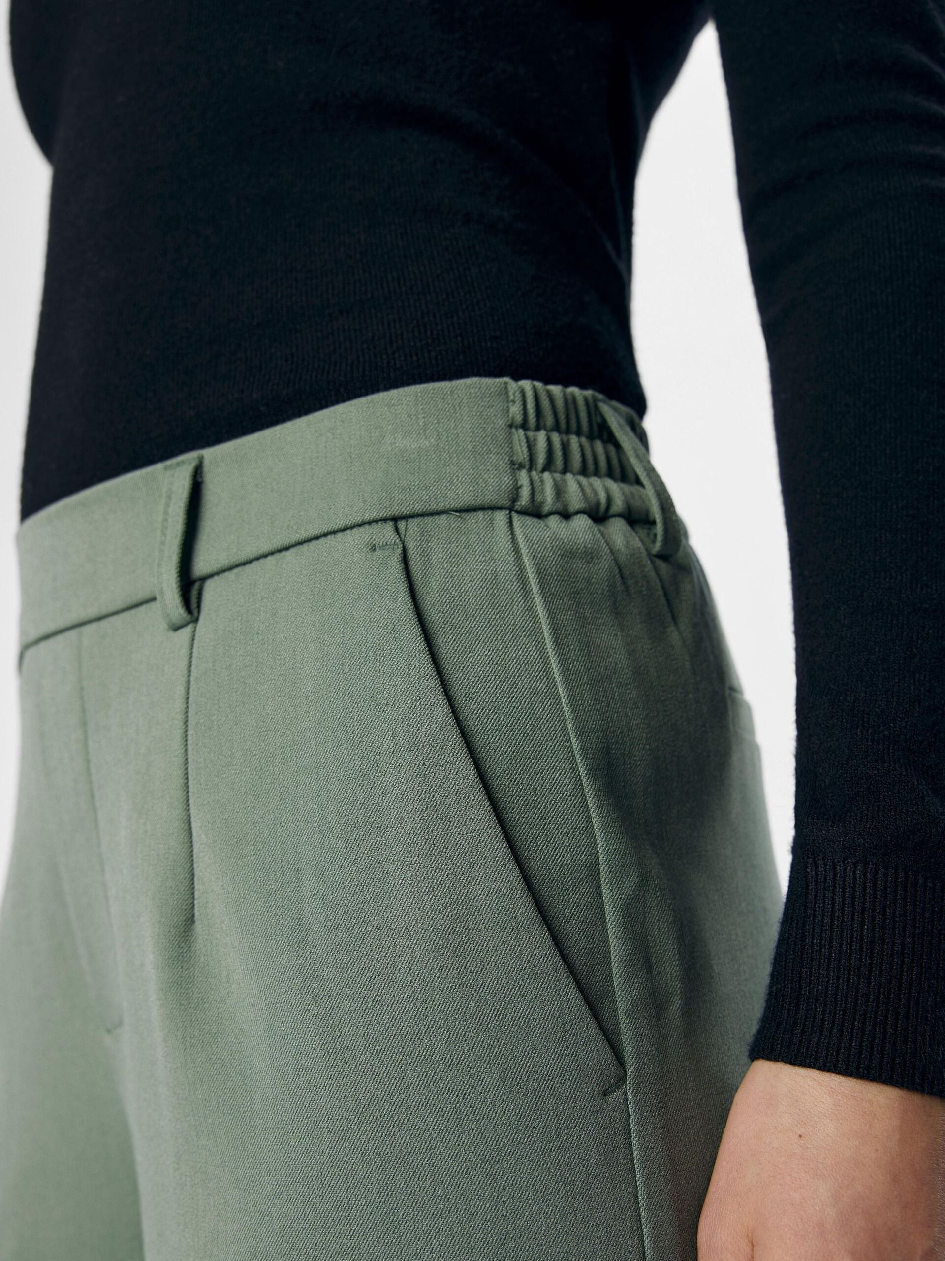 Object Naisten Housut, OBJLISA WIDE PANT NOOS H Laurel Wreath