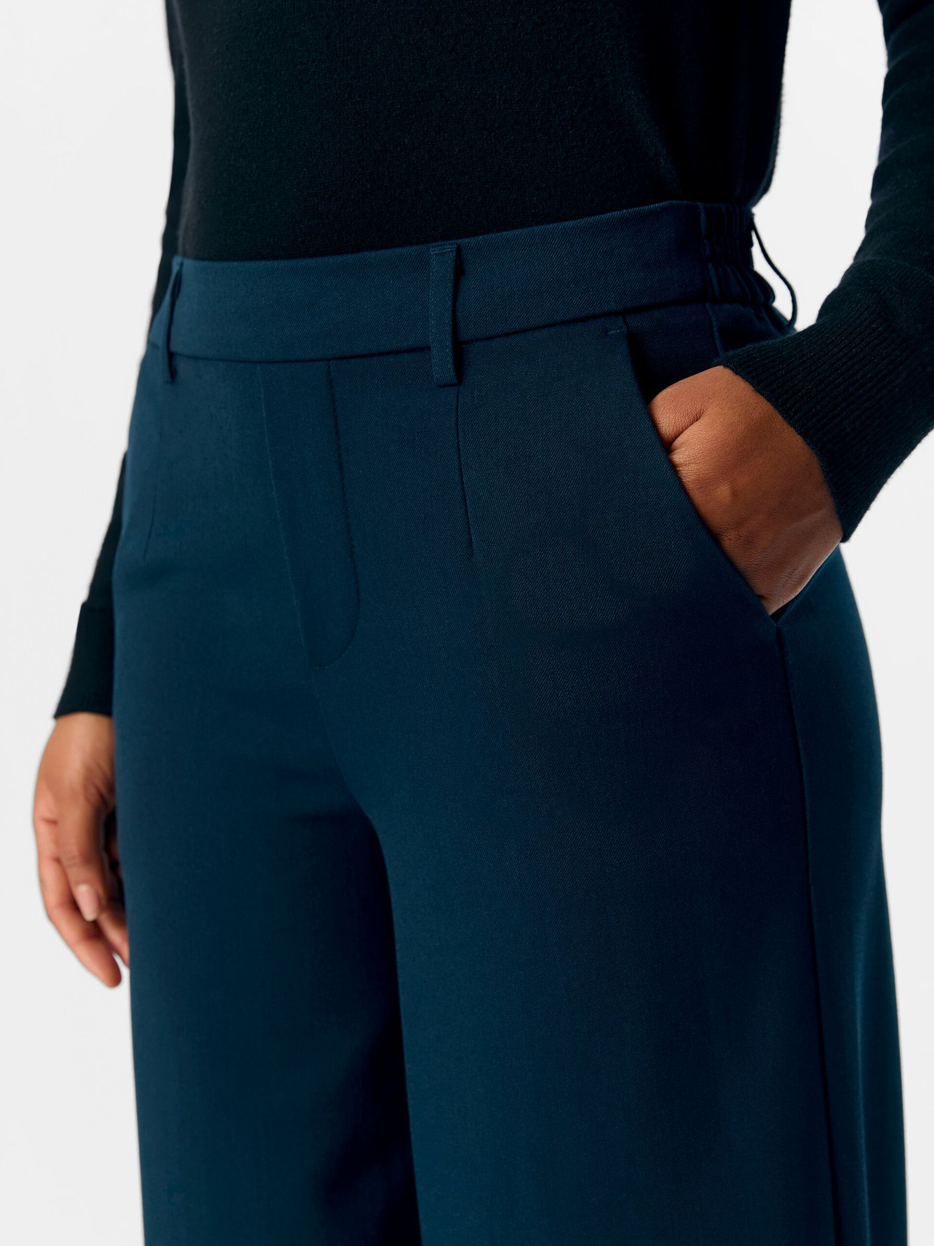 Object naisten housut OBJLisa Wide Pant, Sky Captain