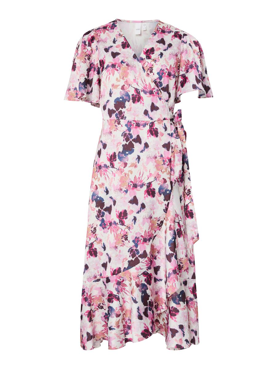 Y.A.S naisten Midimekko Yasthea Midi Wrap Dress, Pristine Lynn