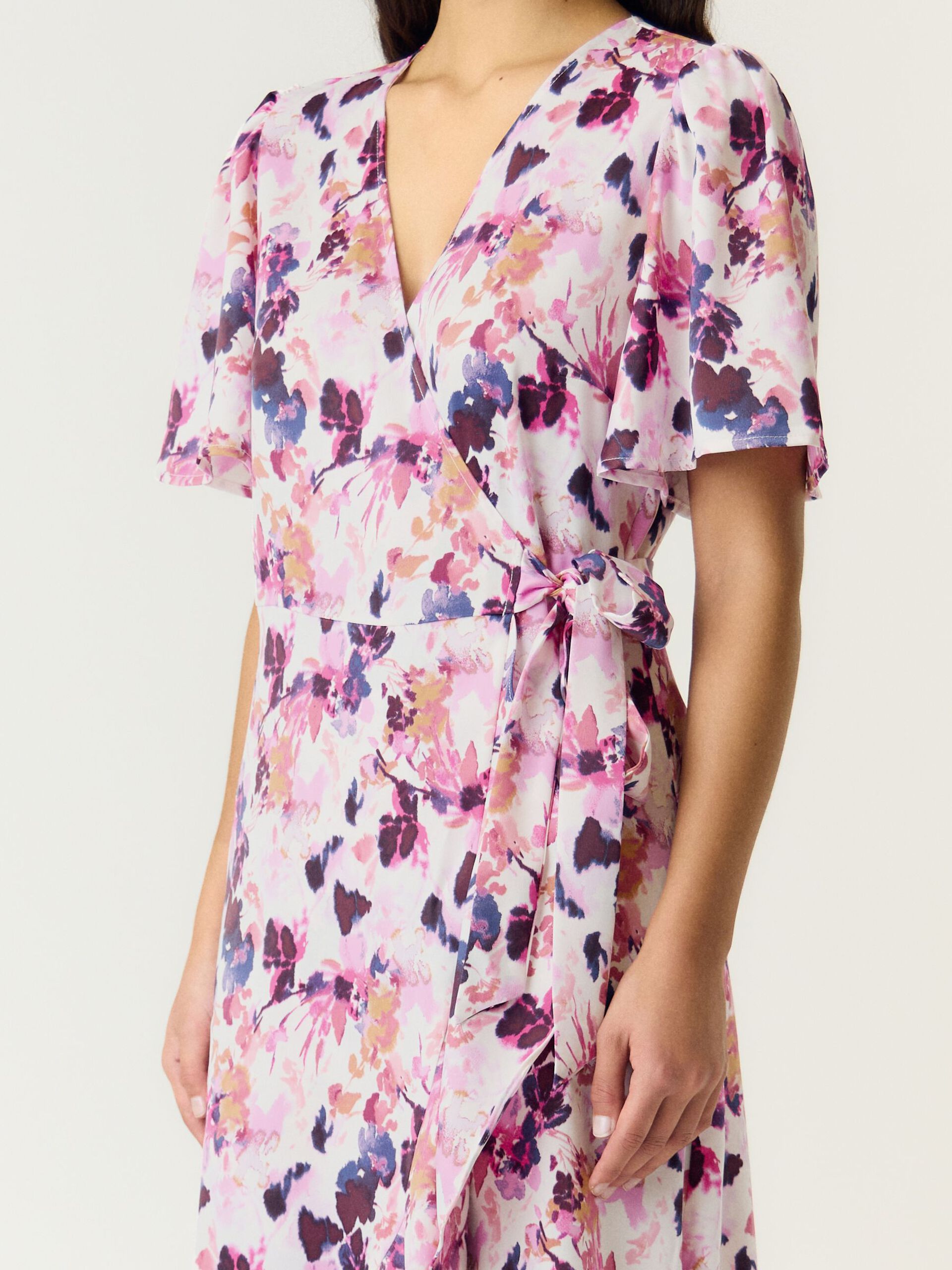 Y.A.S naisten Midimekko Yasthea Midi Wrap Dress, Pristine Lynn