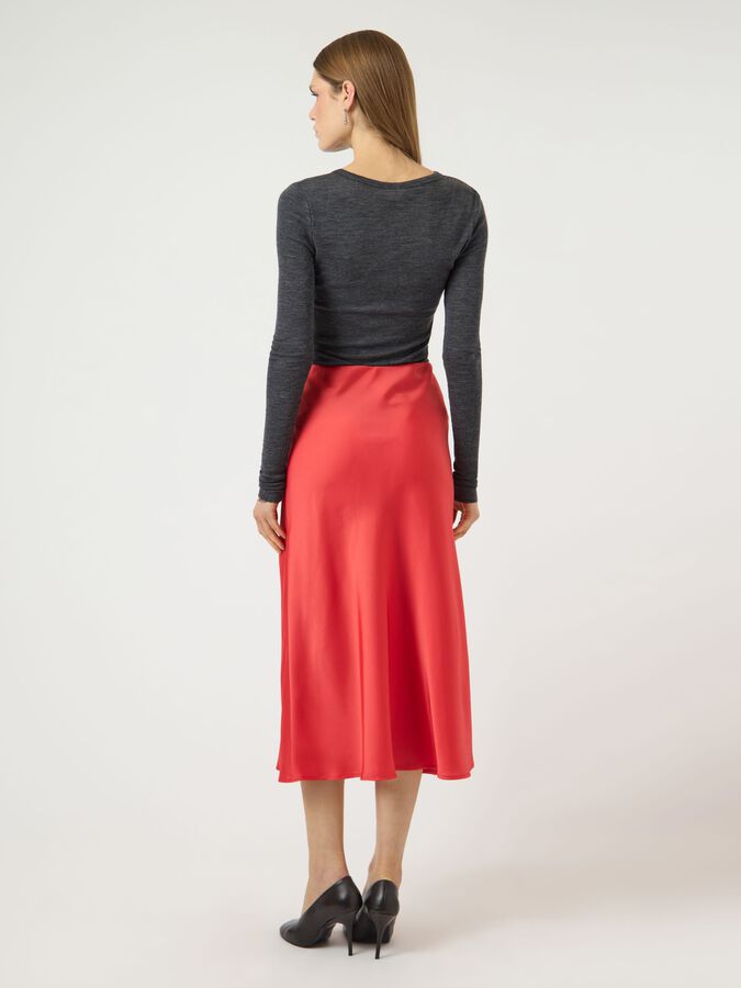Y.A.S hame YASPella HW Midi Skirt, Poinsettia