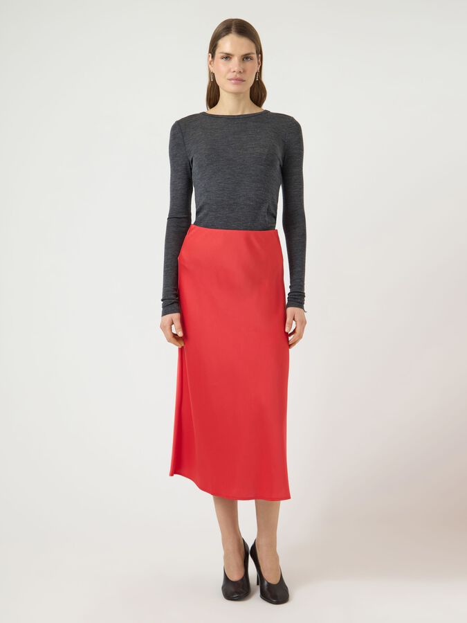 Y.A.S hame YASPella HW Midi Skirt, Poinsettia