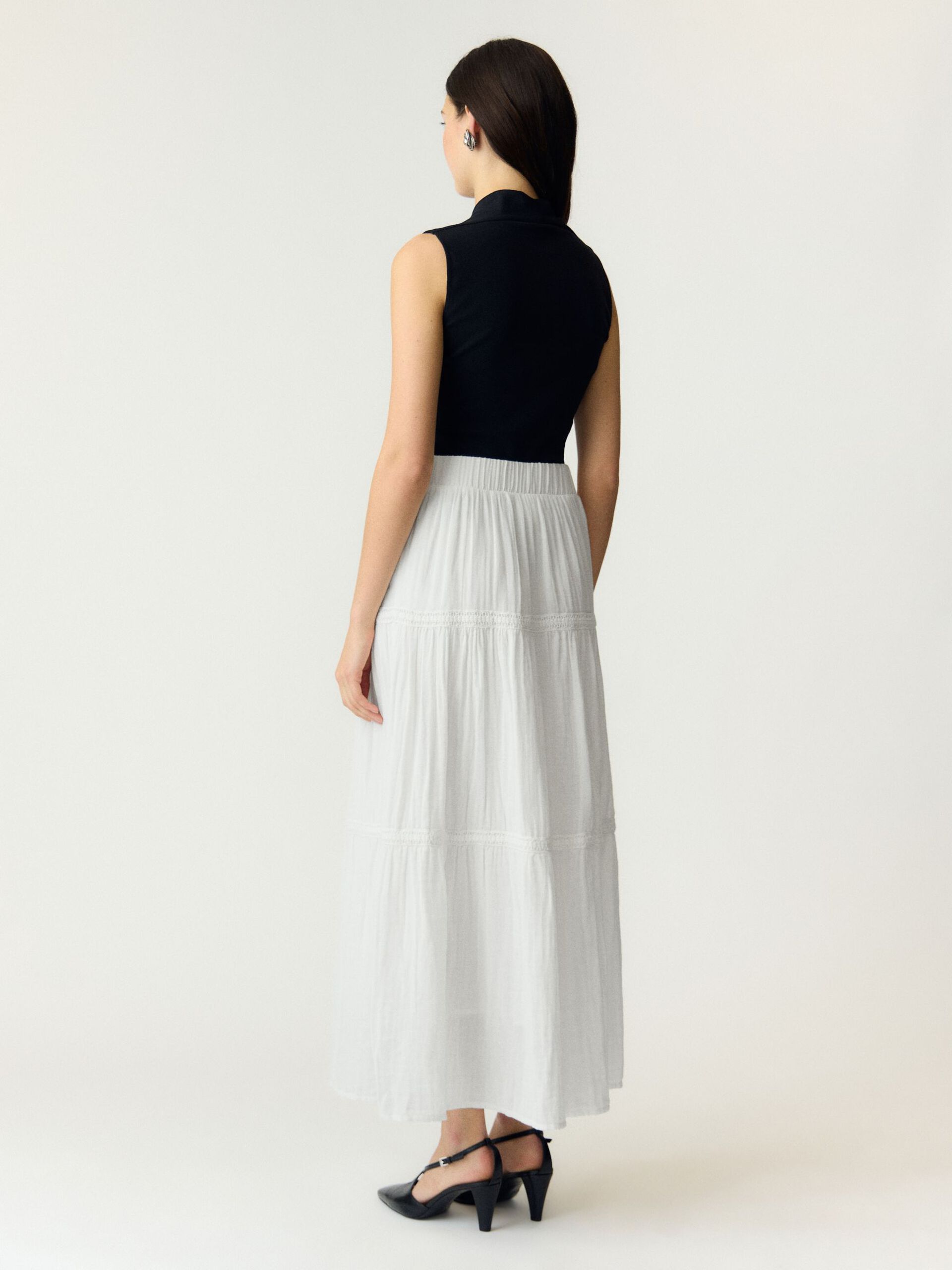 Y.A.S hame Yasanini Hw Ankle Skirt S, valkoinen