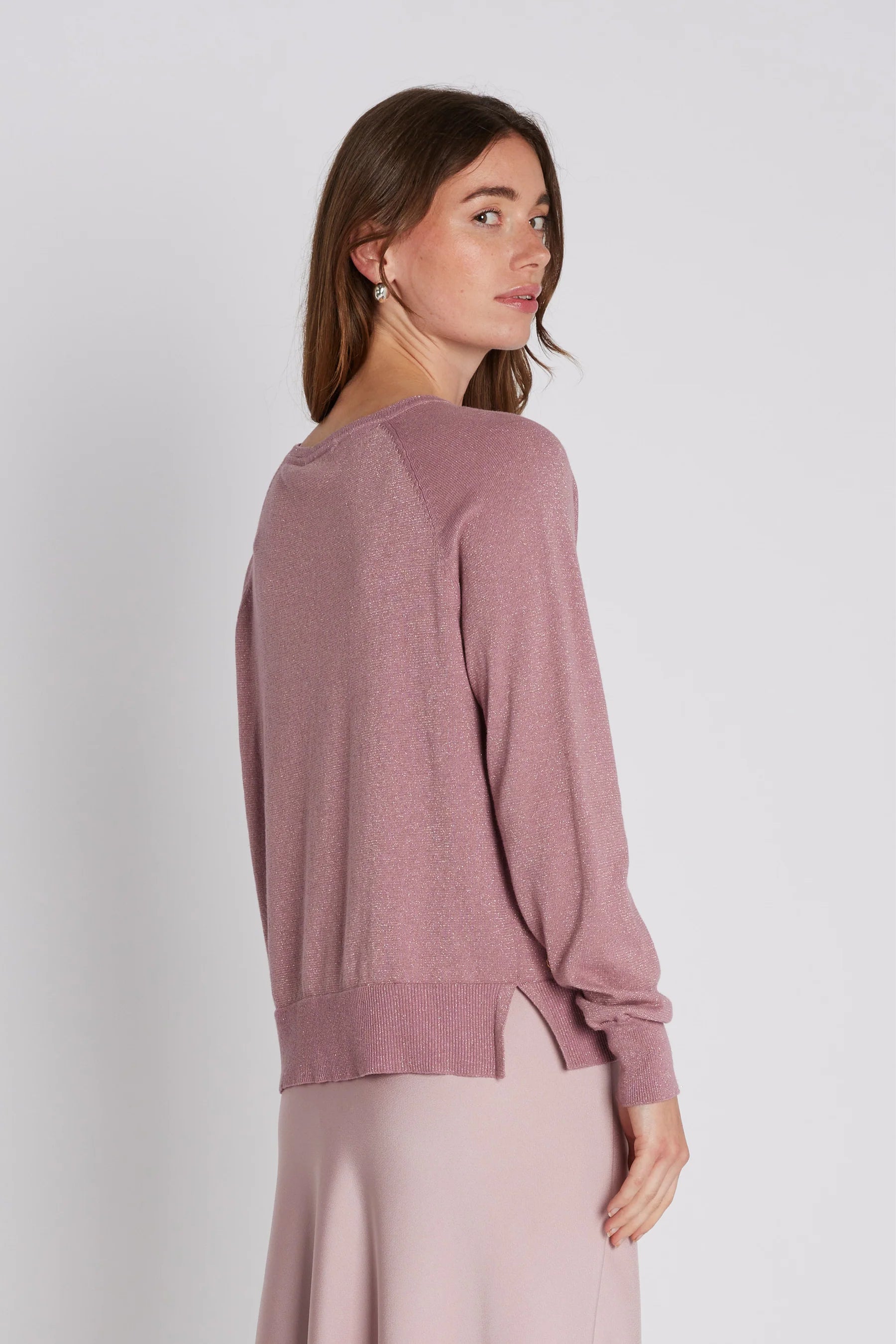 BEKKA KNIT SWEATER VAALEANPUNAINEN