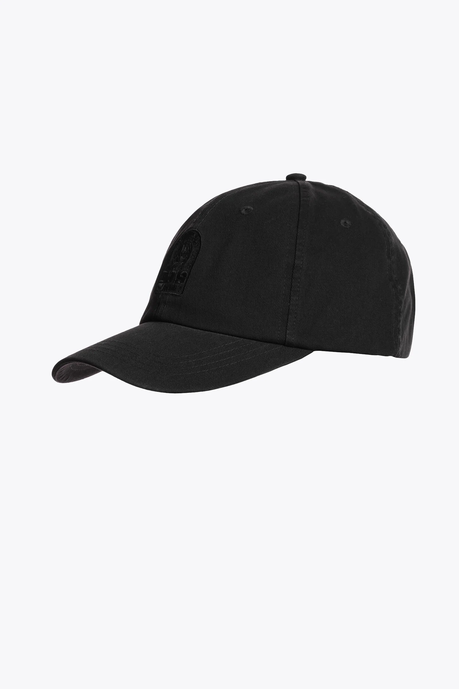 Parajumpers lippis Ardine Cap, musta on yksivärinen musta asuste, jossa on kaareva lippa ja pehmeä, mattapintainen materiaali.