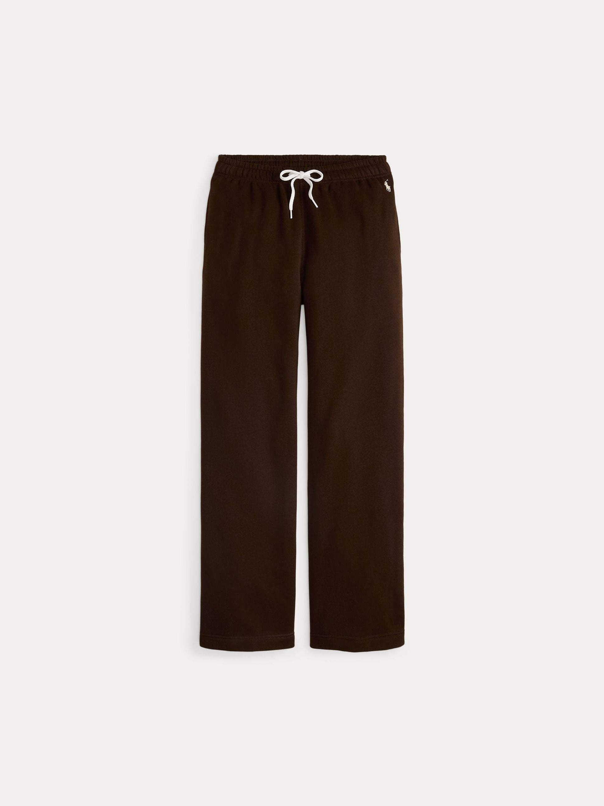 Polo Ralph Lauren naisten collegehousut KNIT-OPEN BOTTOM SWEATPANT-PANTS, tummanruskea