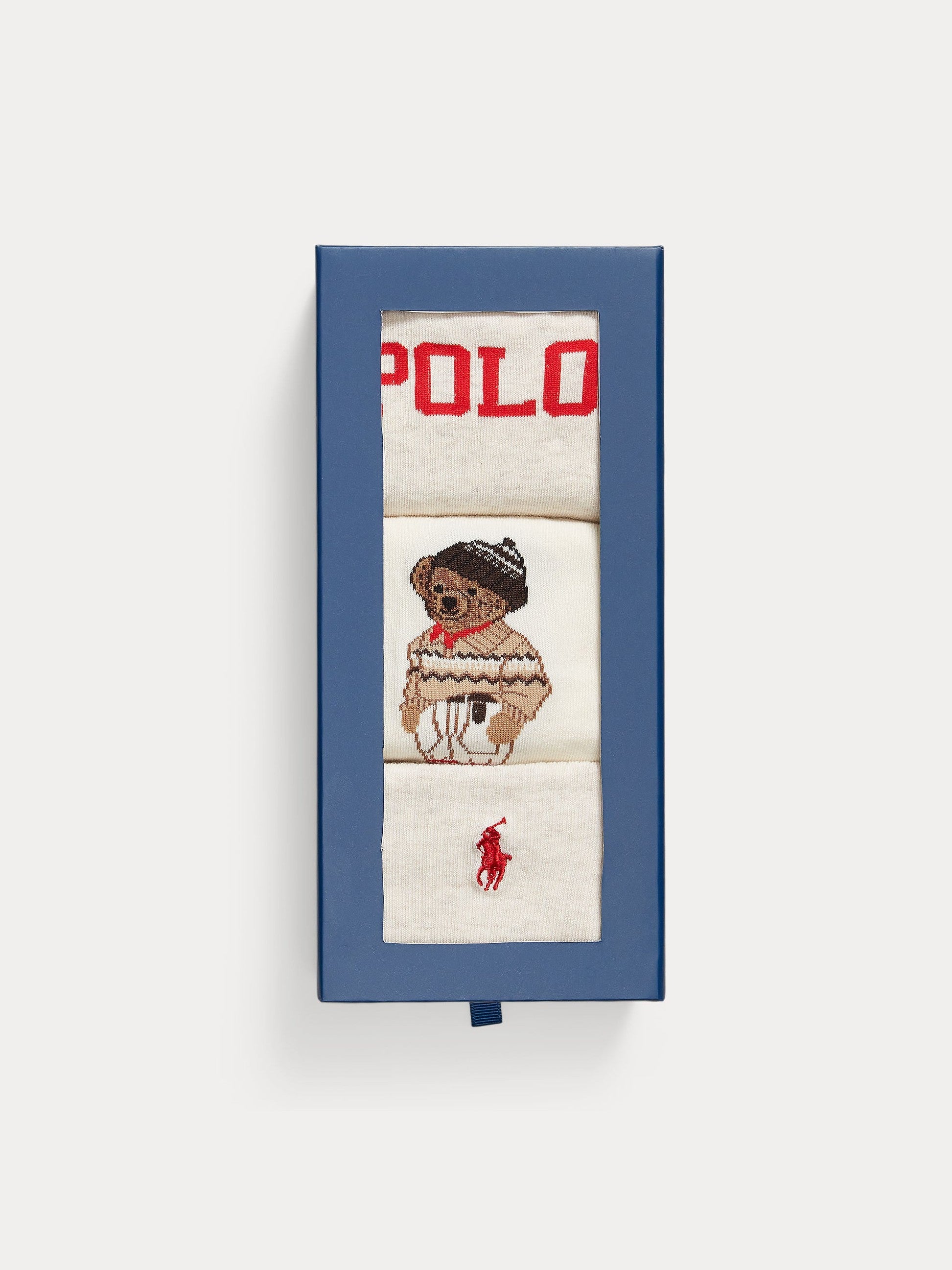 Polo Ralph Lauren naisten sukat POLO BEAR SOCK-3 PACK, monivärinen kuosi