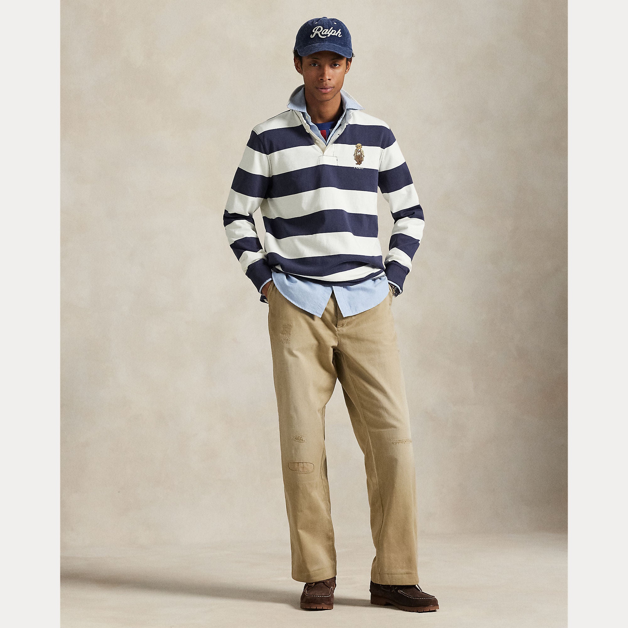 LONG SLEEVE RUGBY RUGGER RAIDALLINEN SININEN