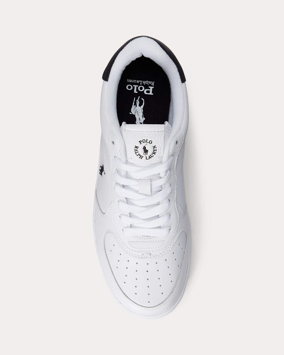 Polo Ralph Lauren Miesten Kengät, MASTERS CRT-SNEAKERS-LOW TOP LACE BLACK WHITE Valkoinen