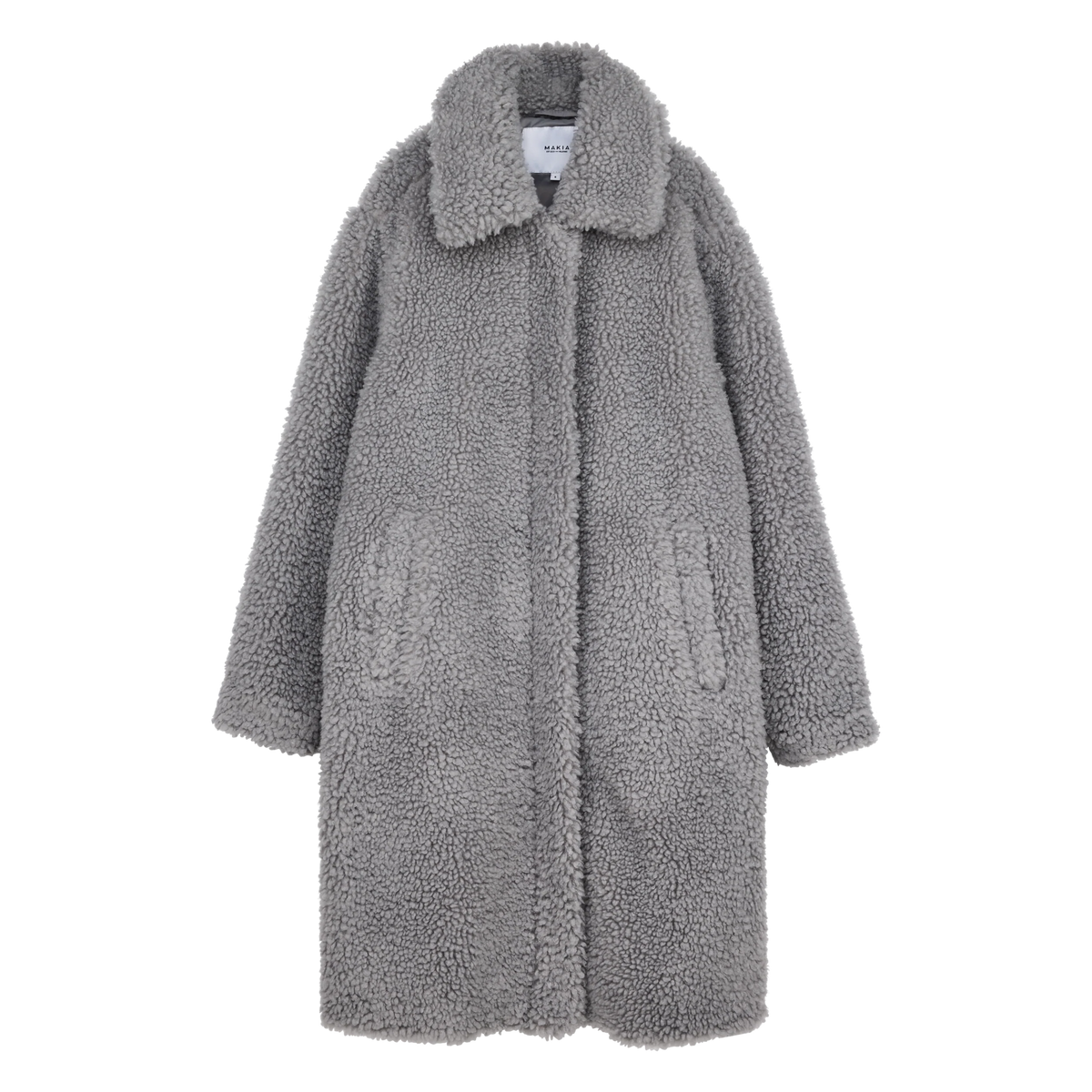 Makia naisten teddytakki Elina Coat, vaaleanharmaa