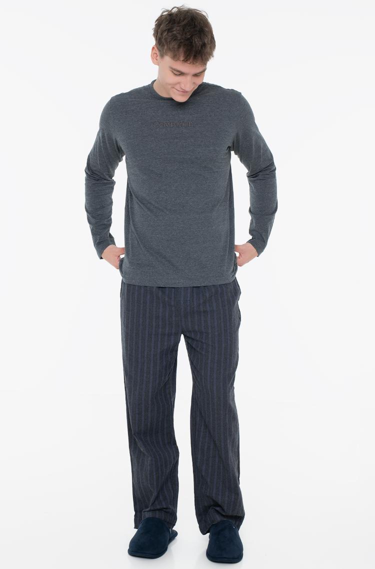 Calvin Klein miesten pyjama LS TEE PANT SET, tummansininen